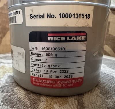 Troemner 500g Calibration Weight ASTM Class 1 30391598 - Thumbnail 6