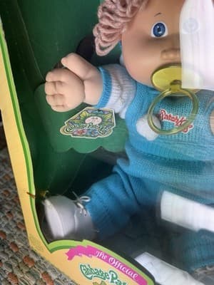 Vintage 1985 Coleco Cabbage Patch Kids Doll NIB NRFB Pacifier Boy Blue #3900 - Thumbnail 3