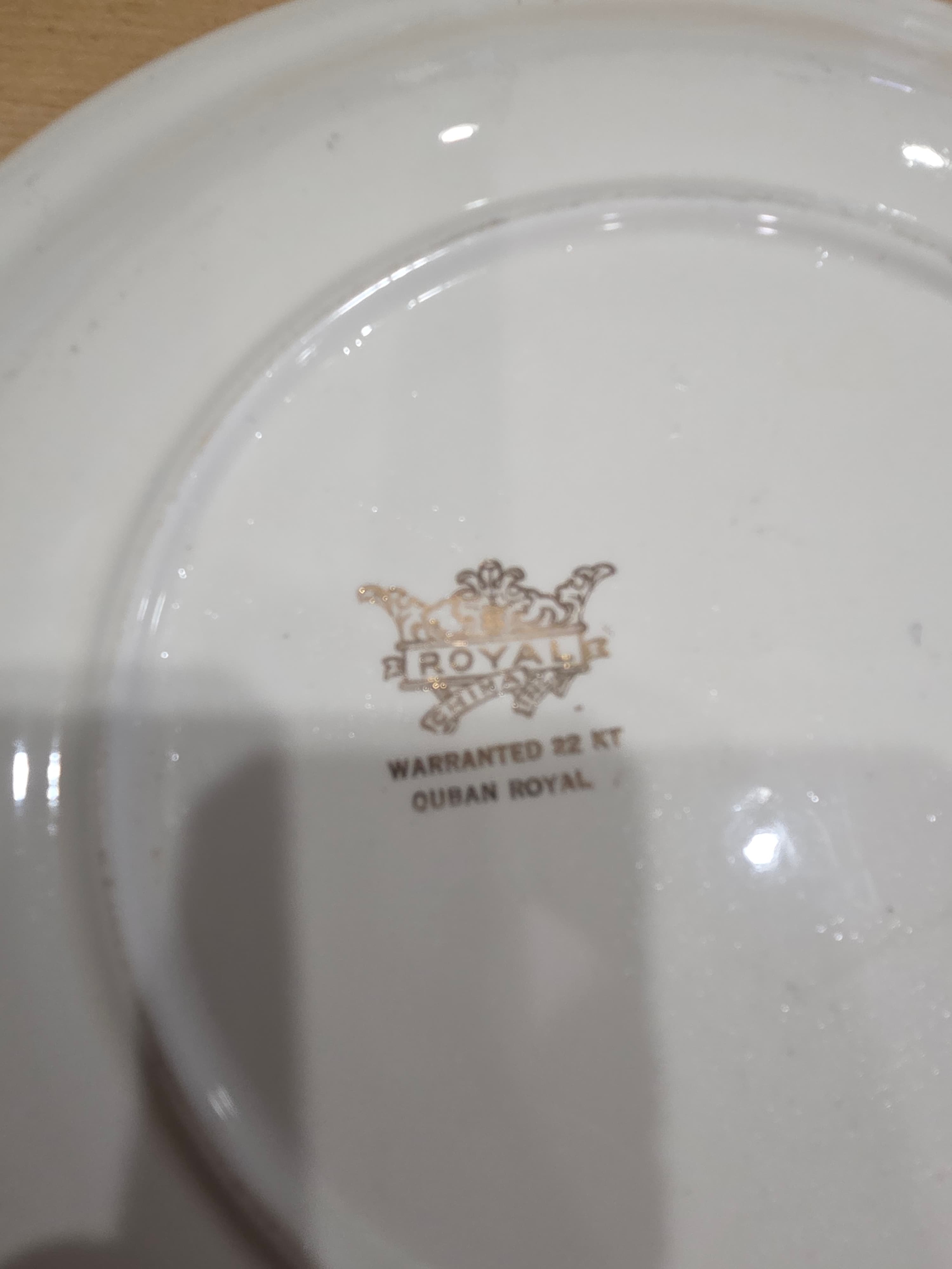 Vintage Royal China Quban Royal Swirl Floral Dinner Plate 10 Inch - Thumbnail 2