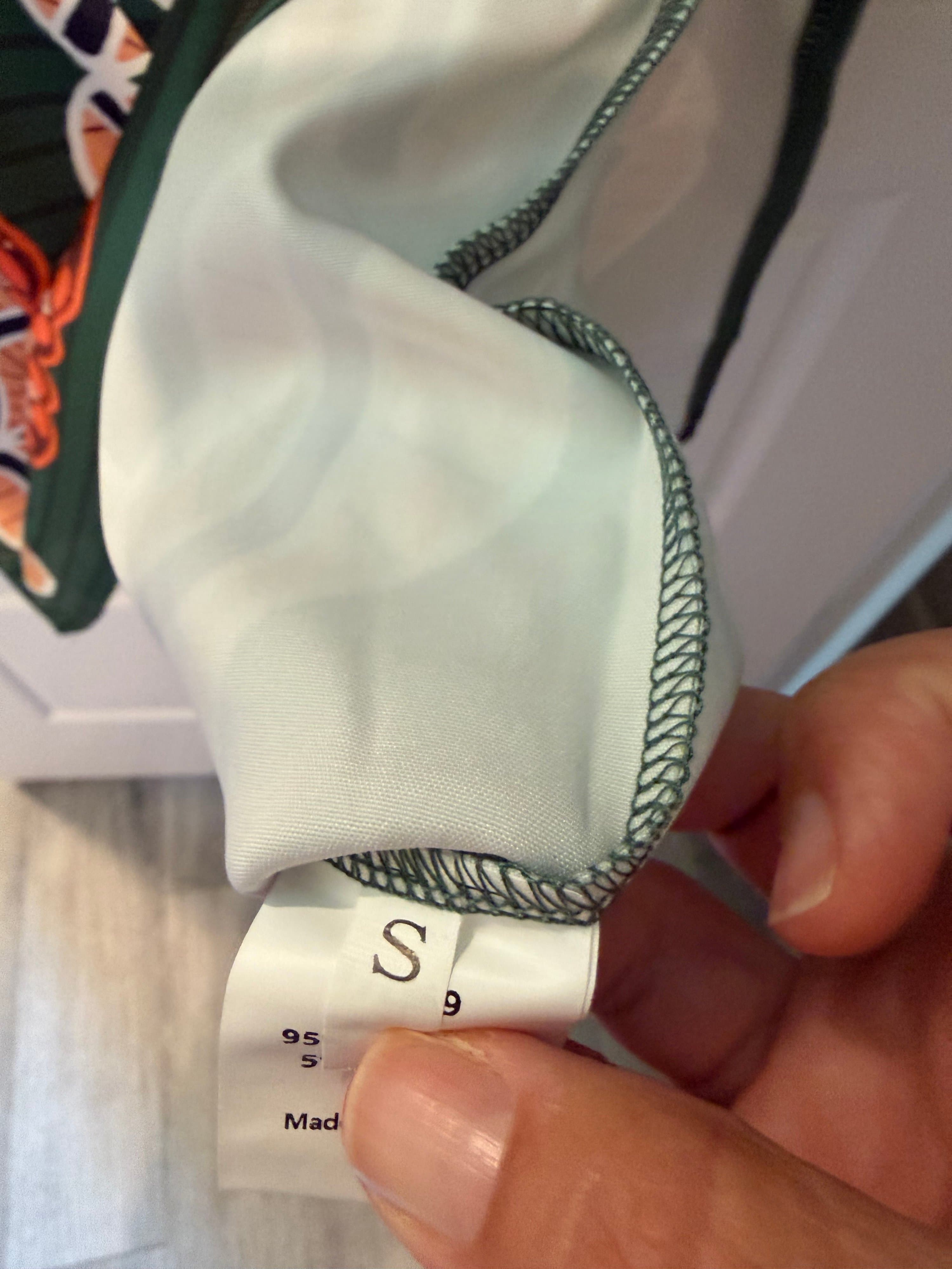 Oshoplive Green and Orange Patterned Dress - Thumbnail 3