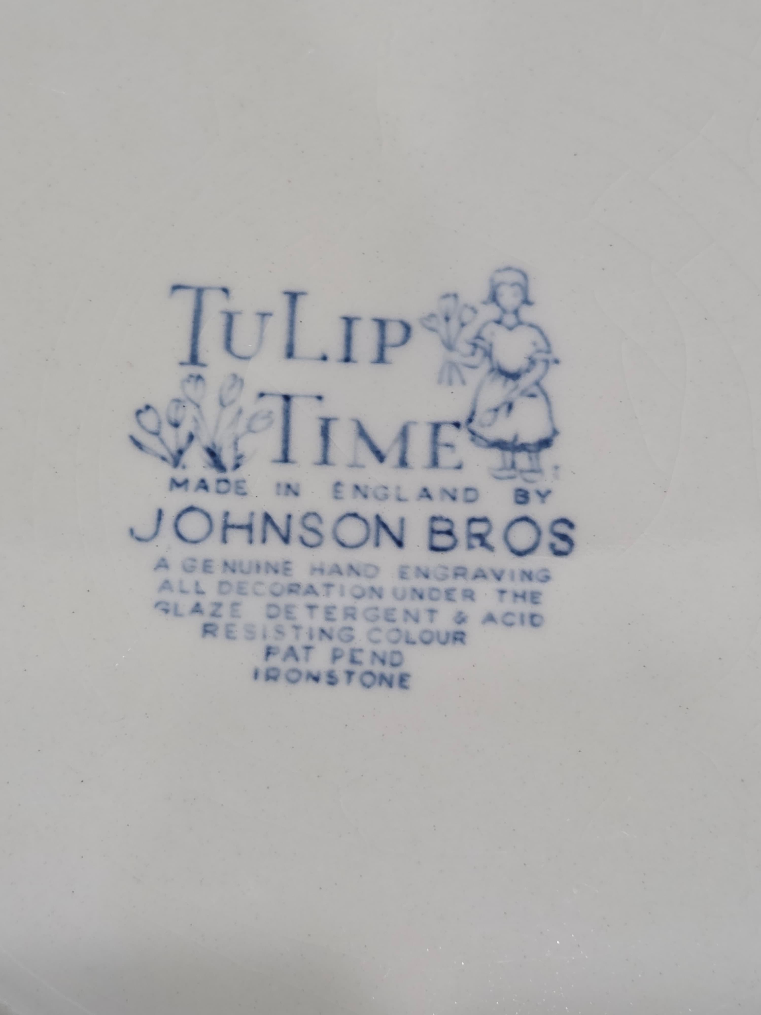 Vintage Blue White Delft Style Windmill Dinnerware 10 Piece Set - Thumbnail 9