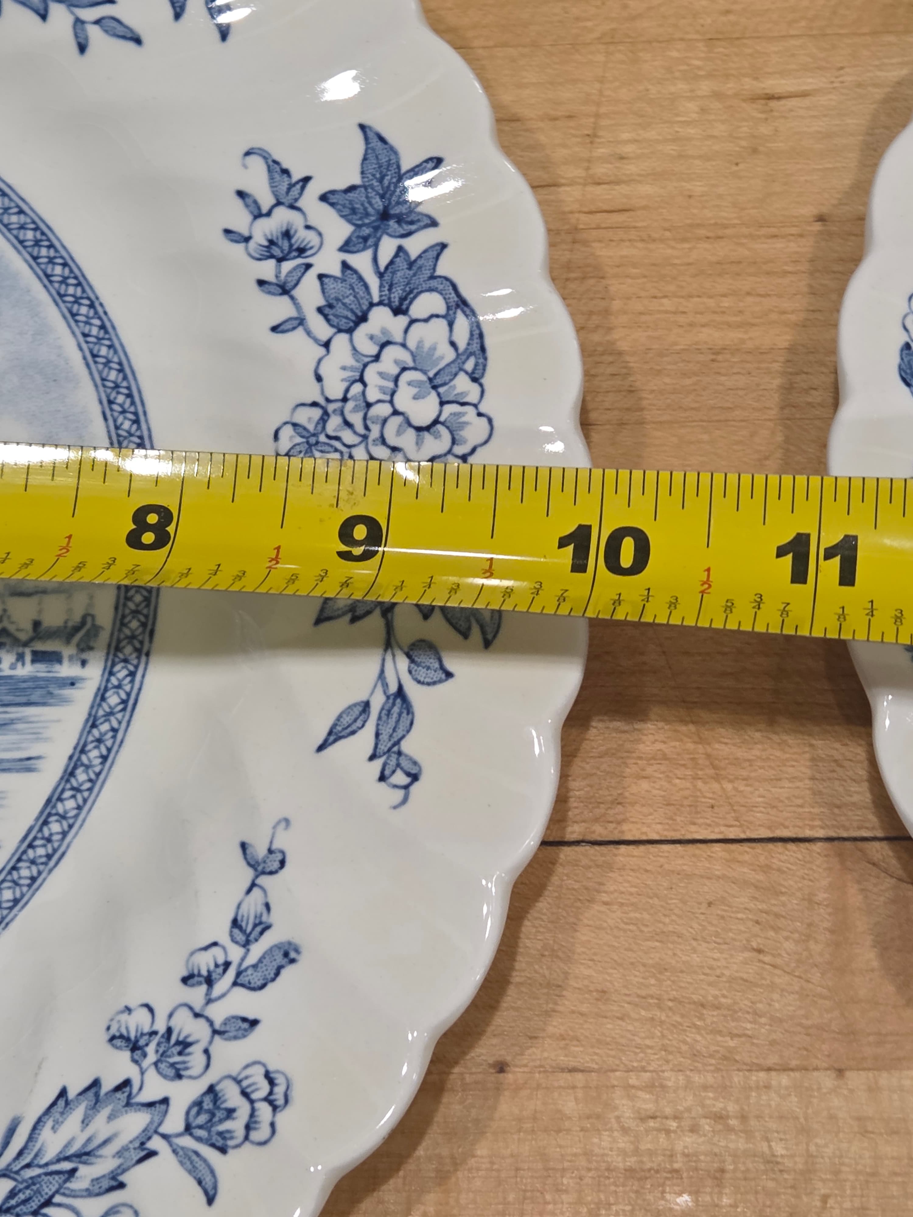 Vintage Blue White Delft Style Windmill Dinnerware 10 Piece Set - Thumbnail 7