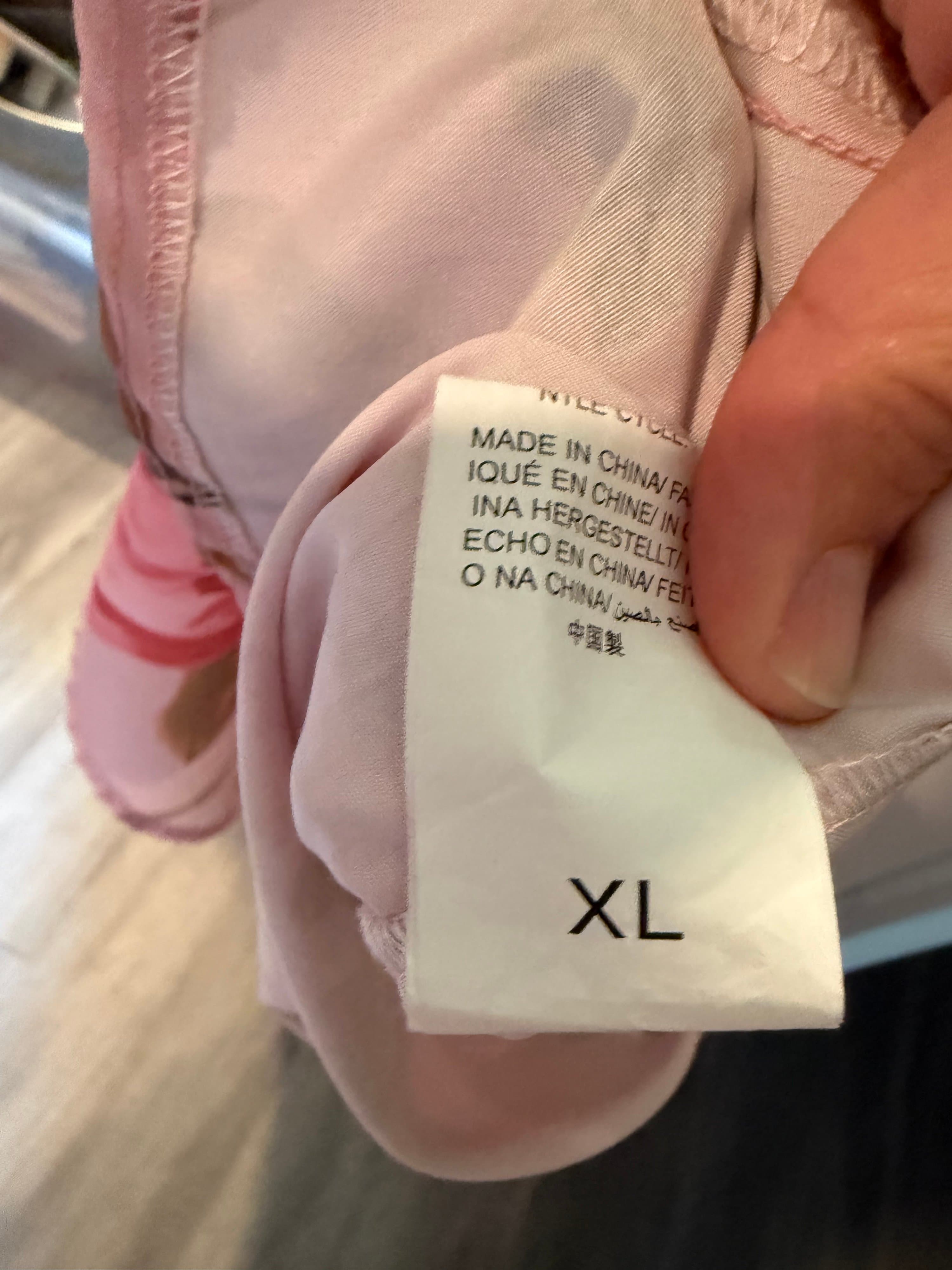Floral Pink Dress XL with Button Front - Thumbnail 2