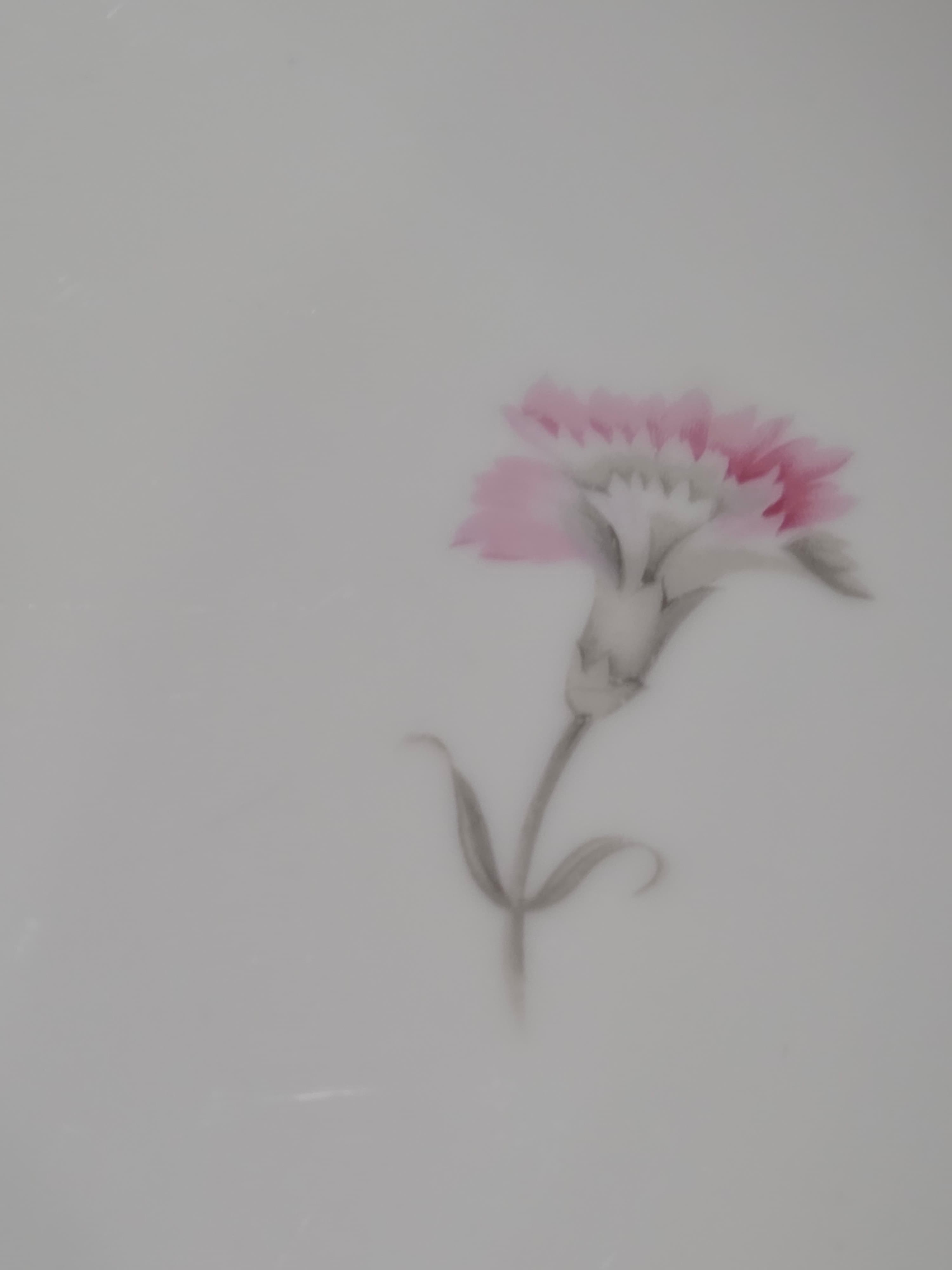 Vintage Royal Court Japan Carnation Porcelain Dinner Plate 10 Inch - Thumbnail 2