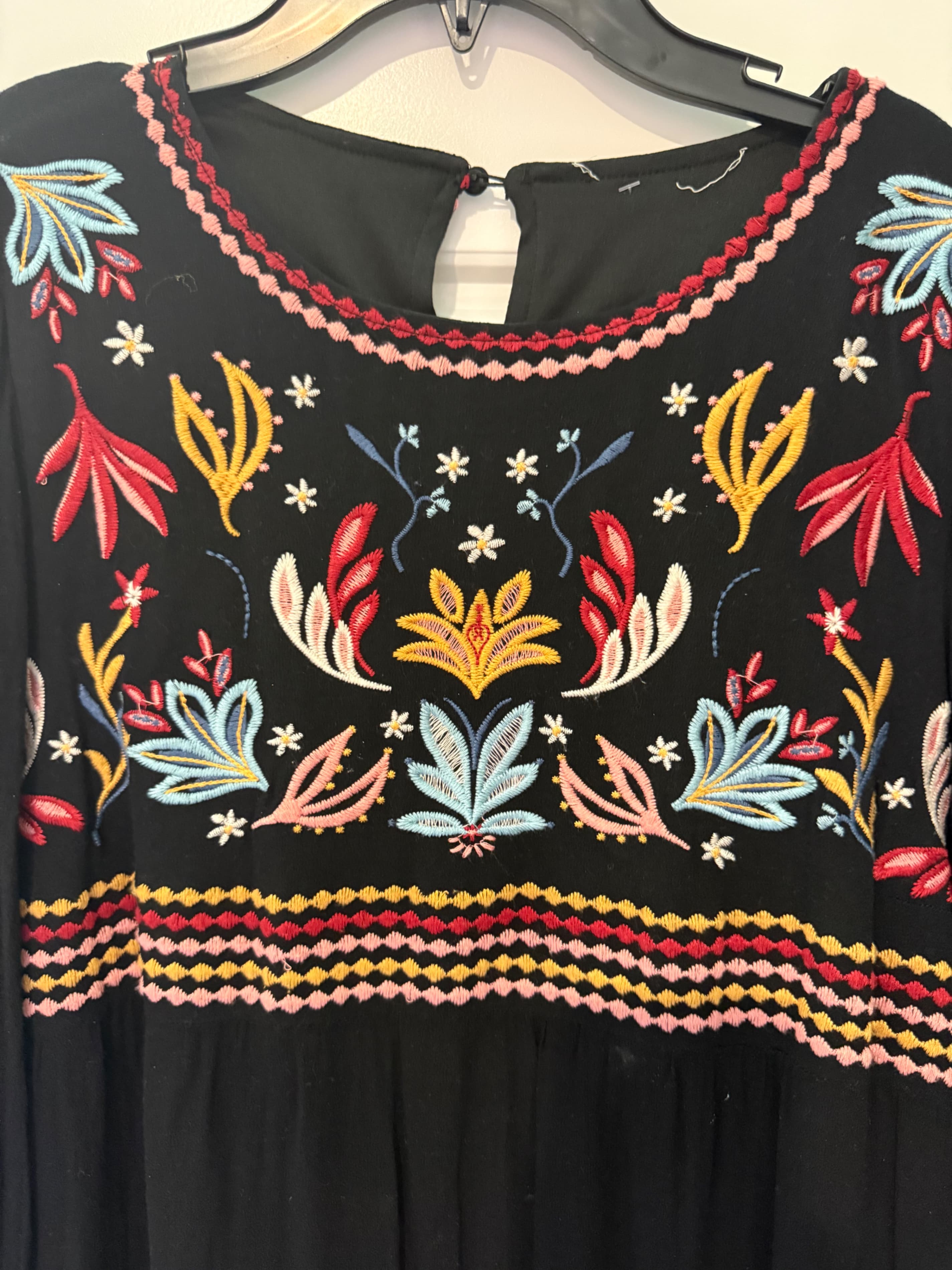 Embroidered Black Dress Size S - Thumbnail 3