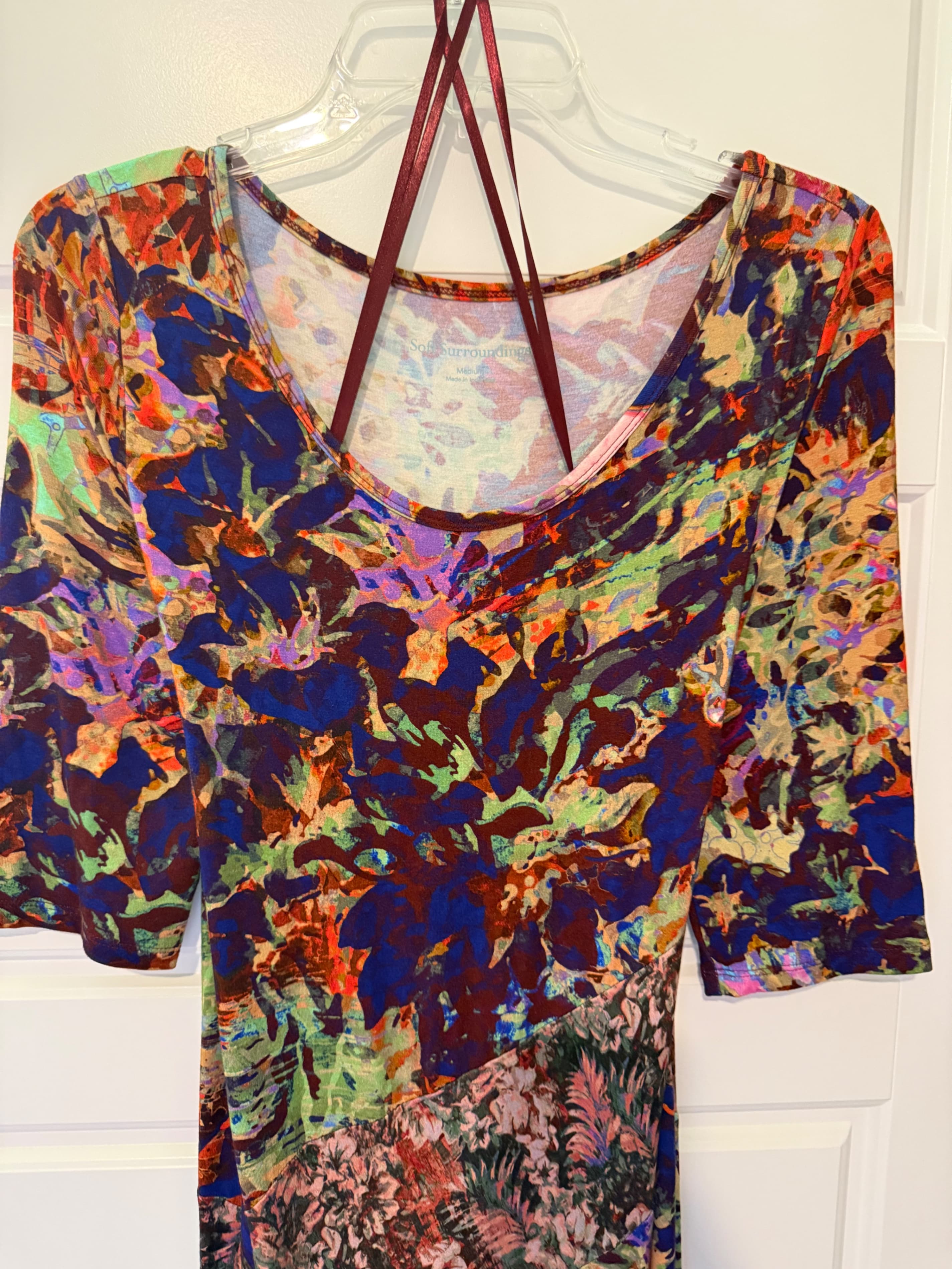 Soft Surroundings Floral Maxi Dress Size M - Thumbnail 2