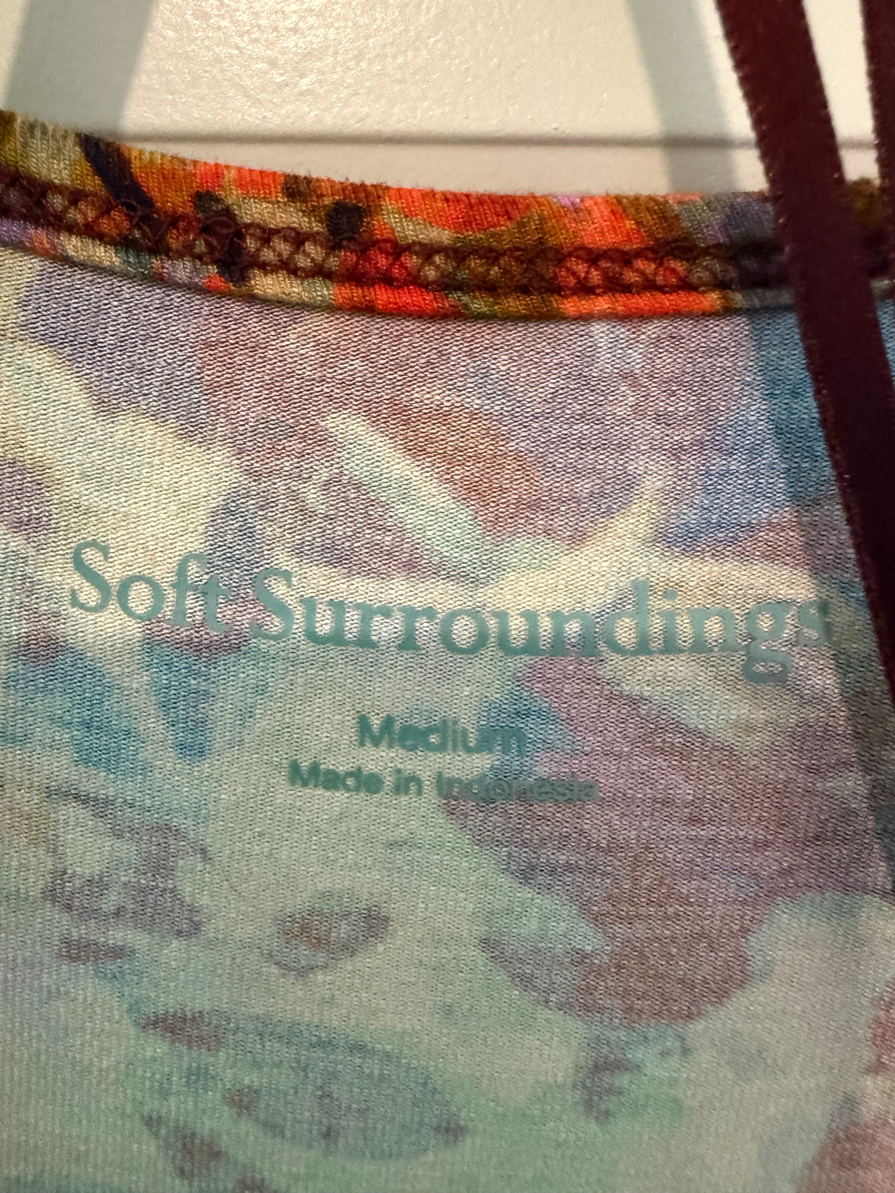 Soft Surroundings Floral Maxi Dress Size M - Thumbnail 3