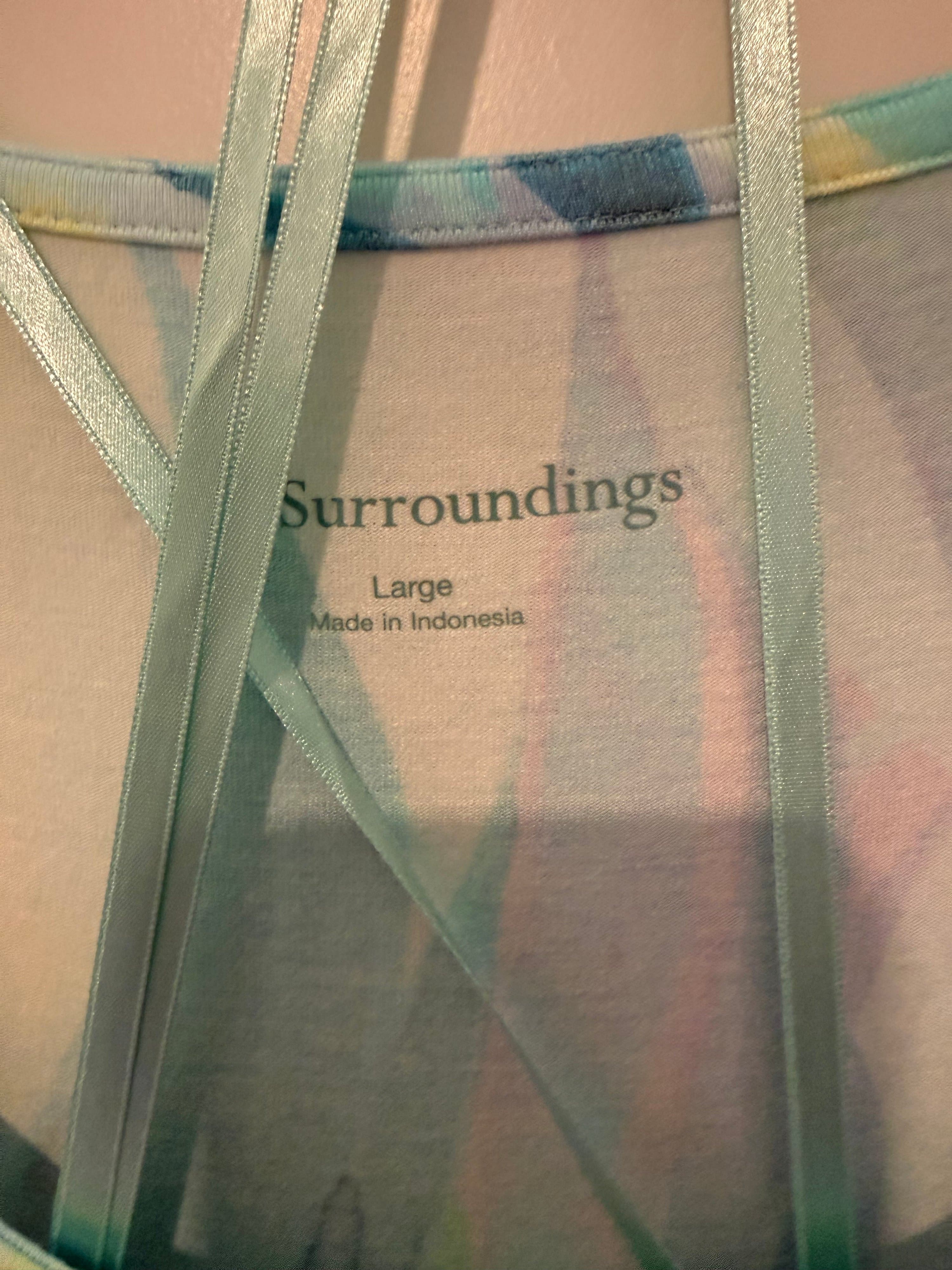 Surroundings Floral Maxi Dress Large - Thumbnail 2