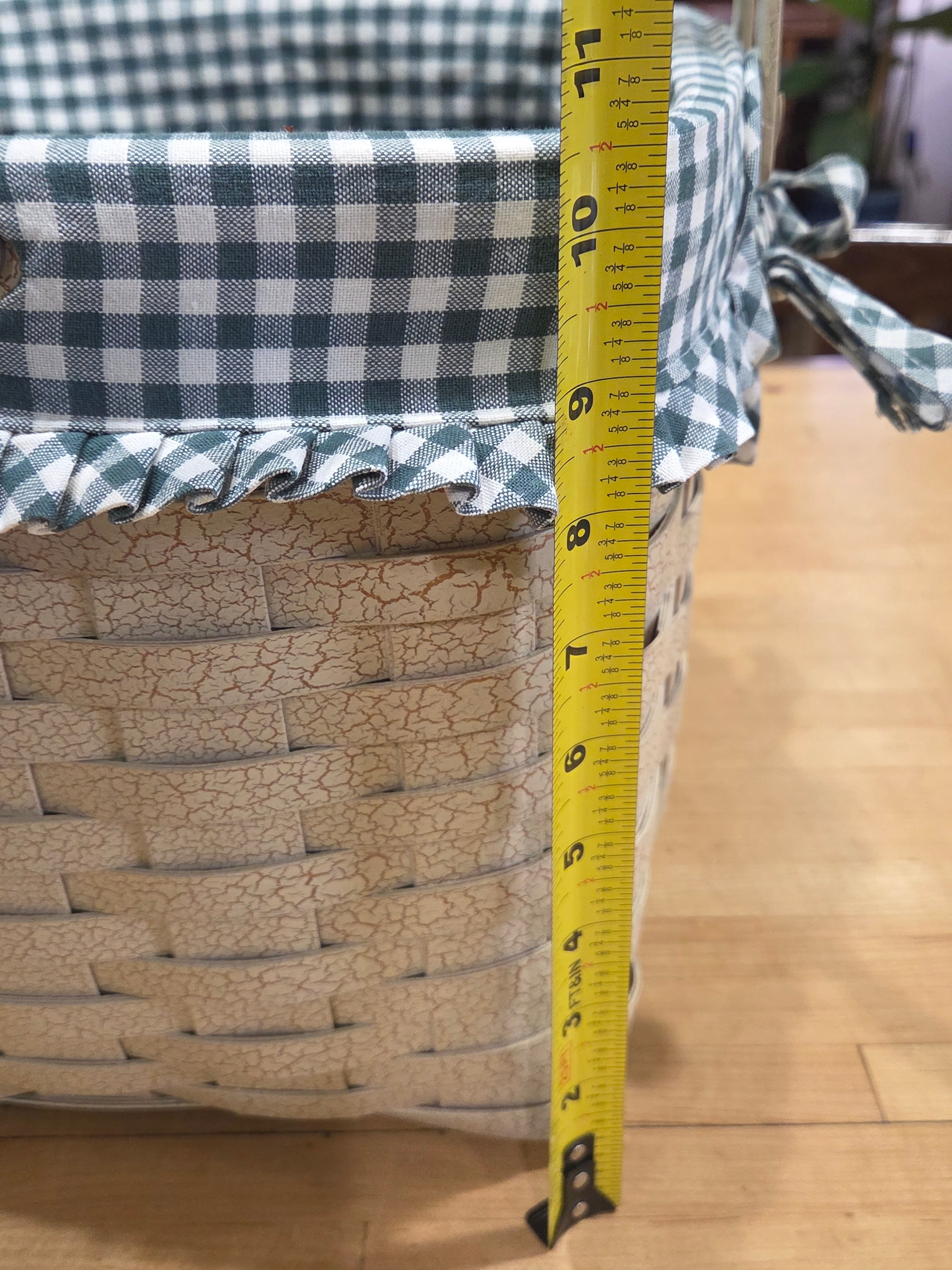 Henn Workshops Food Basket with Gingham Liner - Thumbnail 9