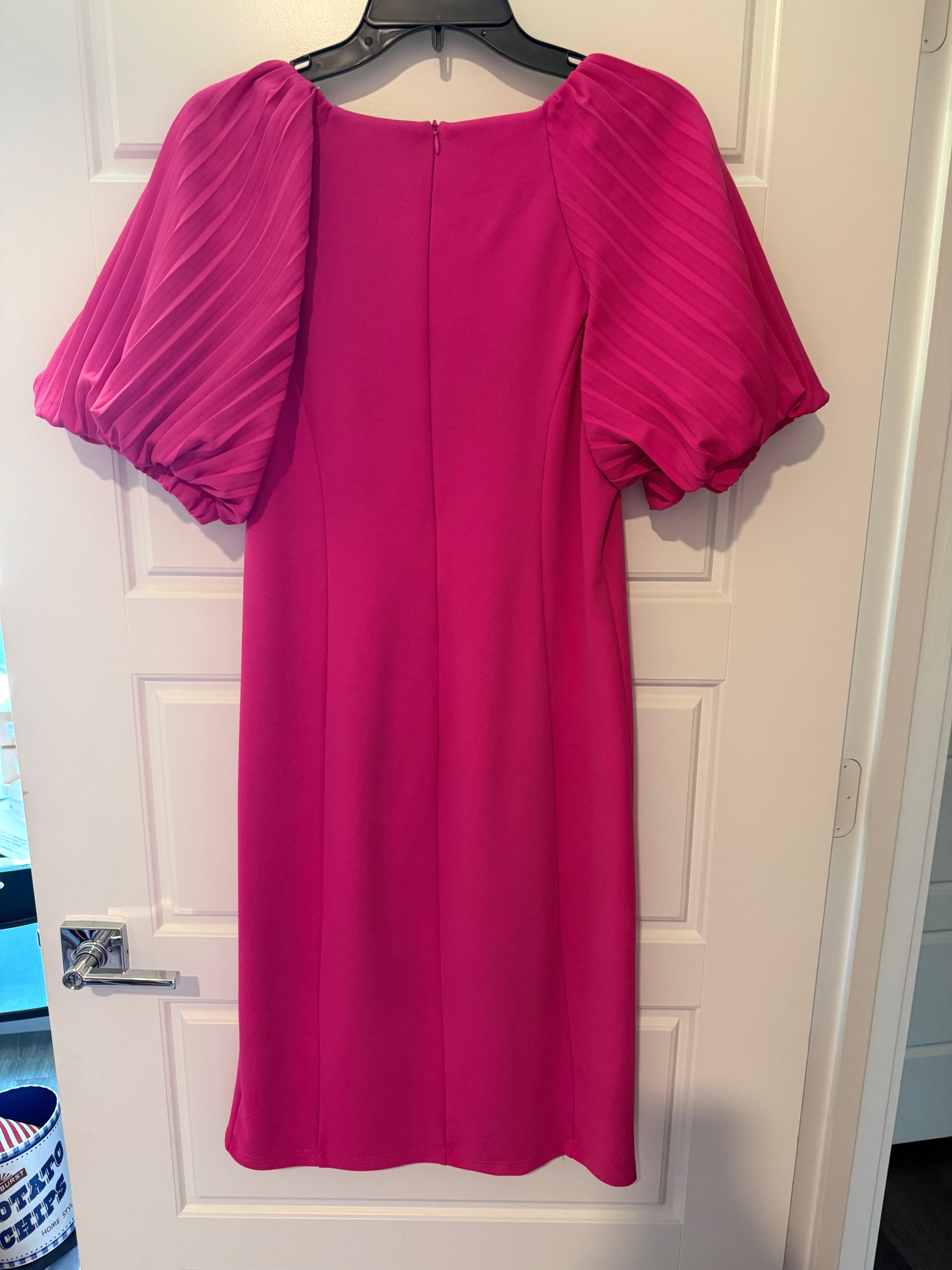 Nina Leonard Pink Pleated Sleeve Dress Size M - Thumbnail 3