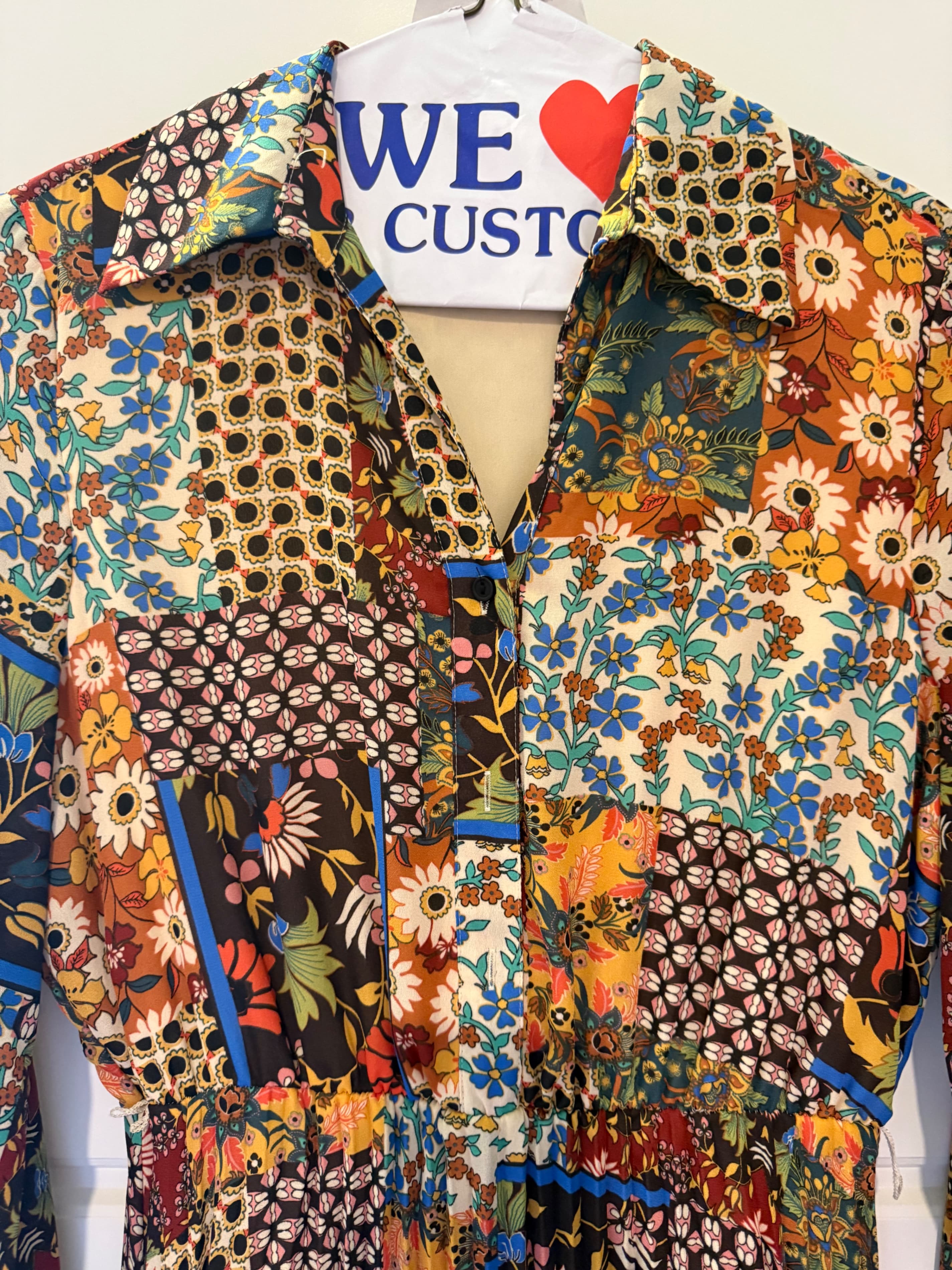 Emma & Michele Floral Patchwork Dress Size S - Thumbnail 4