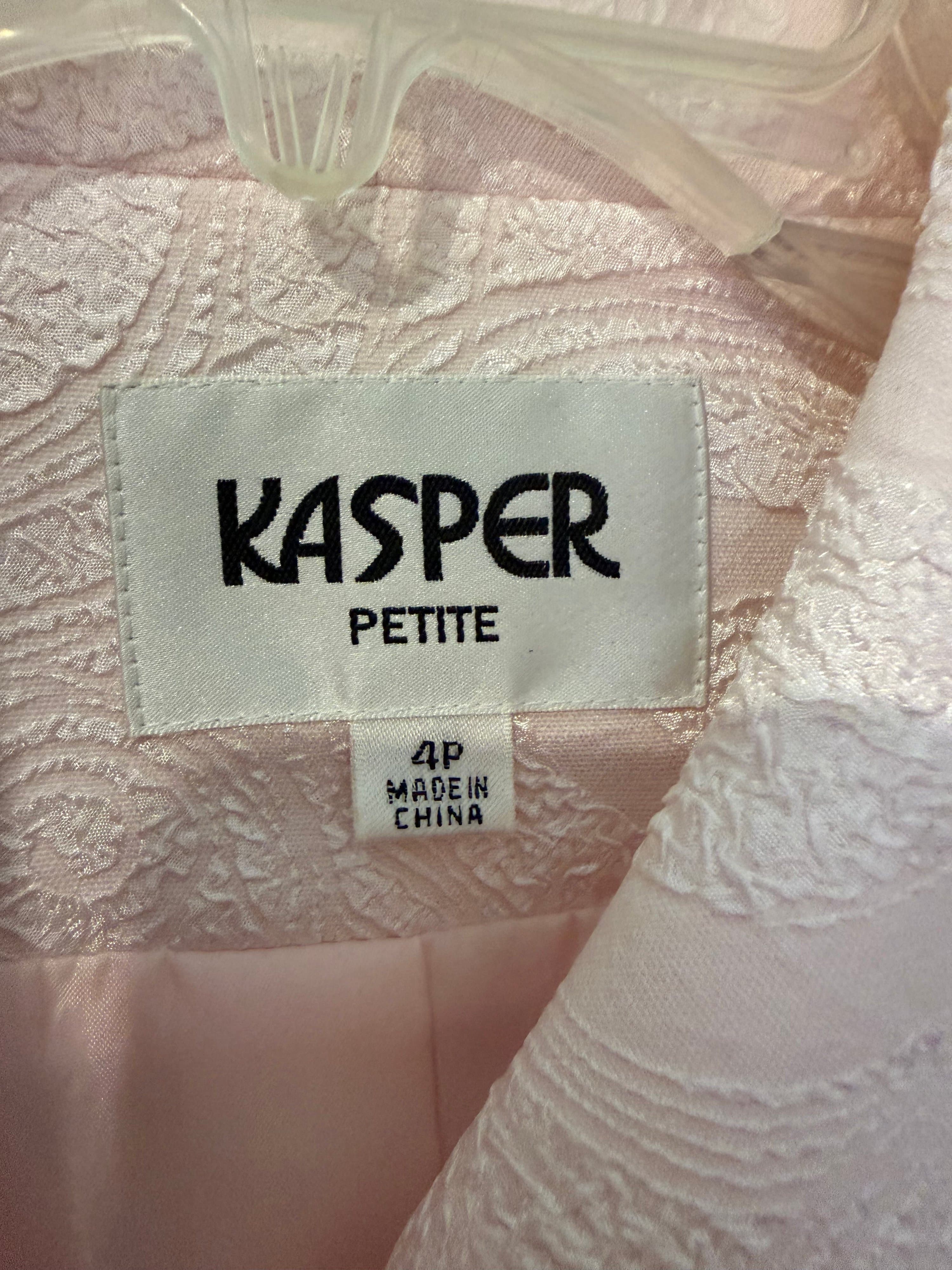 Kasper Petite Pink Textured Skirt Suit Set 10P - Thumbnail 3