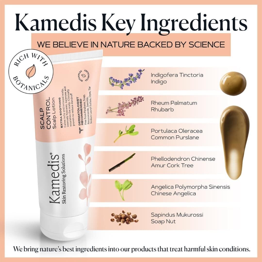KAMEDIS Anti-Dandruff Therapy Shampoo 16.9 Fl Oz & Scalp Lotion 3.3 Fl Oz for Dry Skin - Thumbnail 7