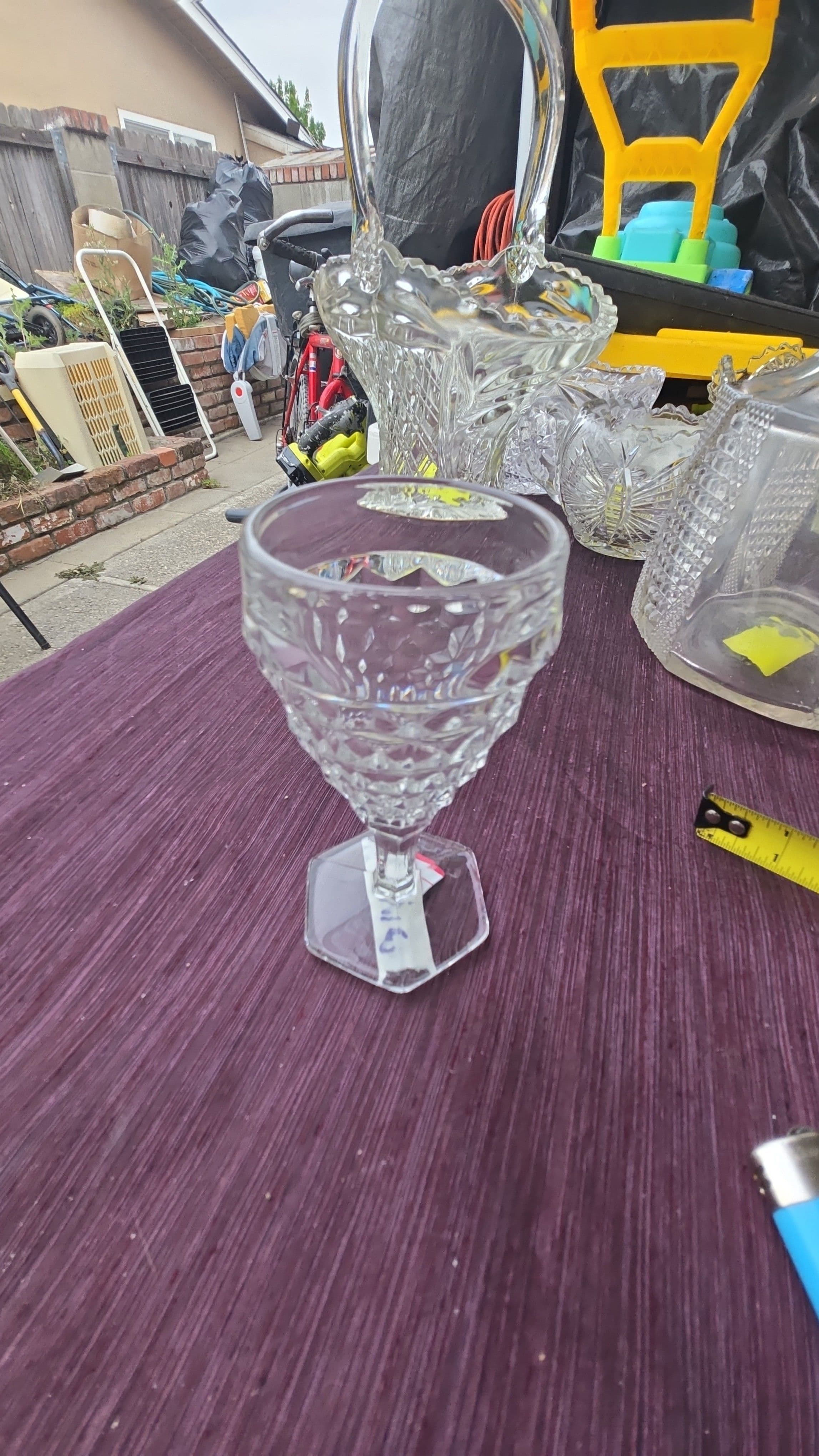 Fostoria American Clear Cubist 4.5"