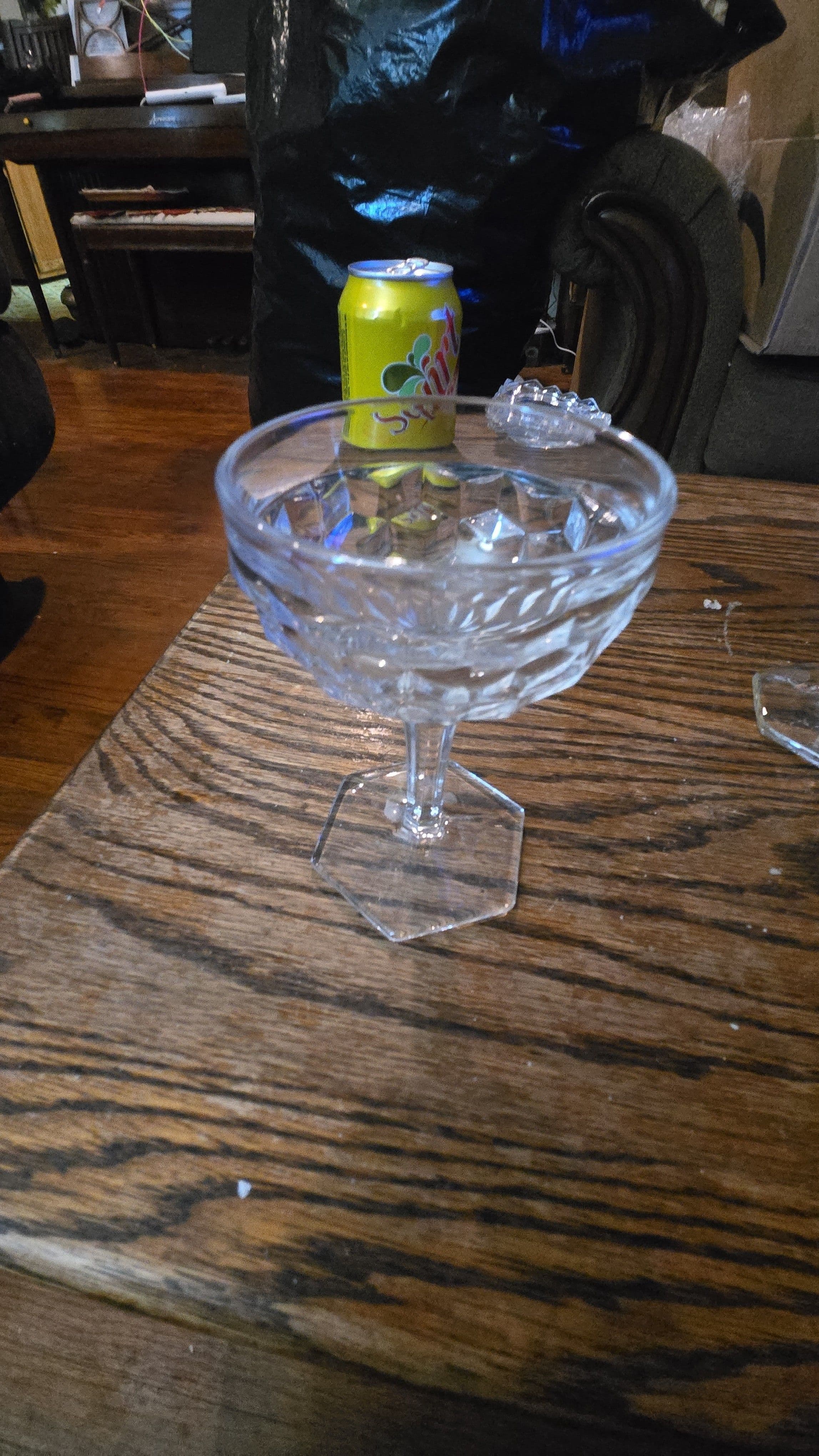 Fostoria American clear Cubist