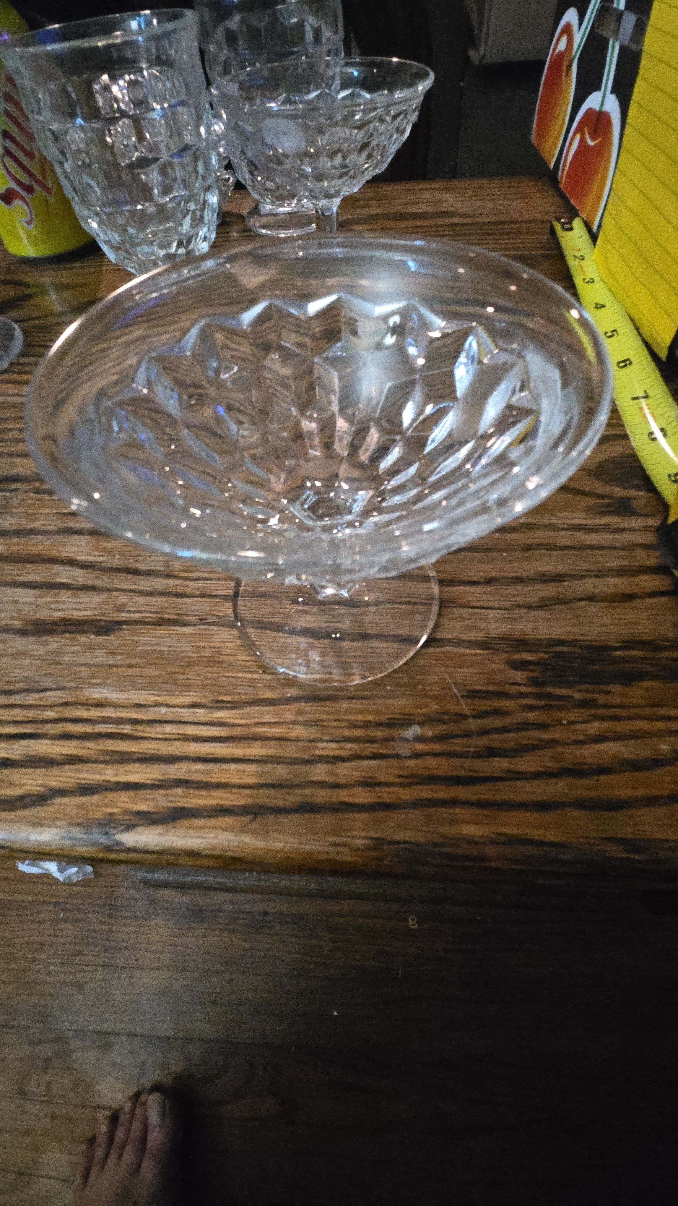 Fostoria American clear Cubist sherbert - Thumbnail 2