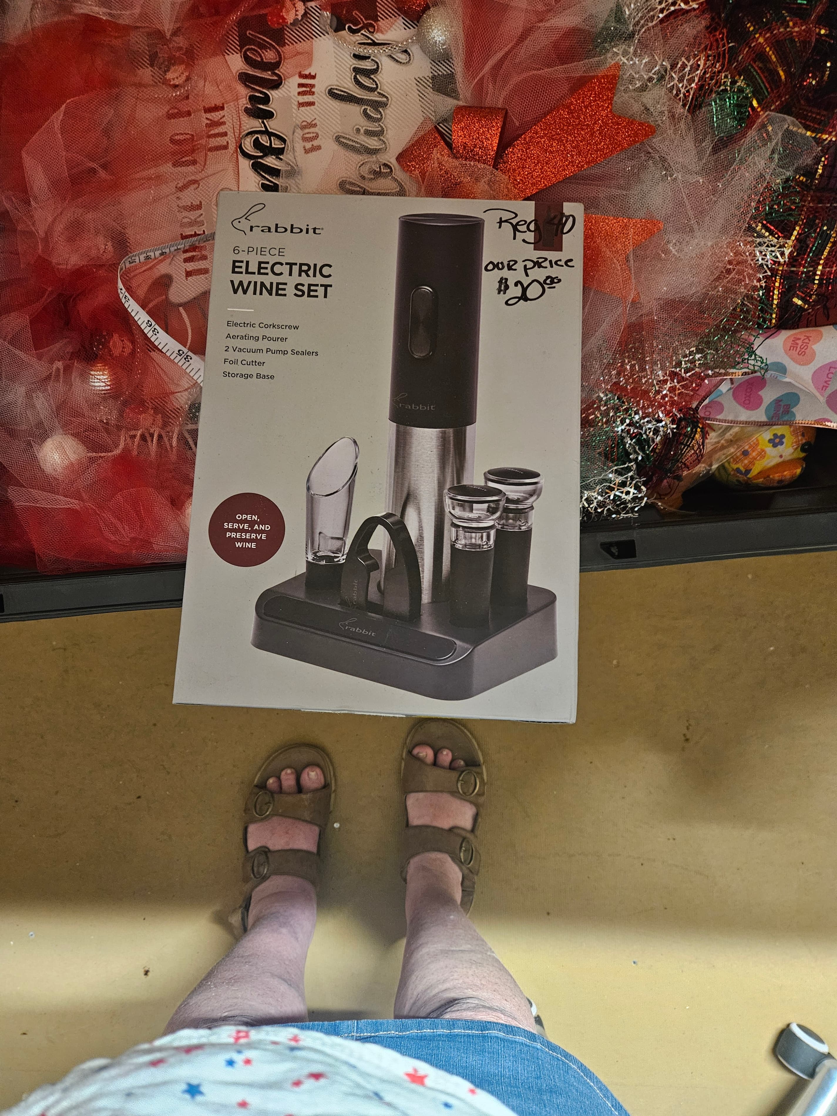 Rabbit 6-Piece Electric Wine Set with Corkscrew and Accessories - Thumbnail 2