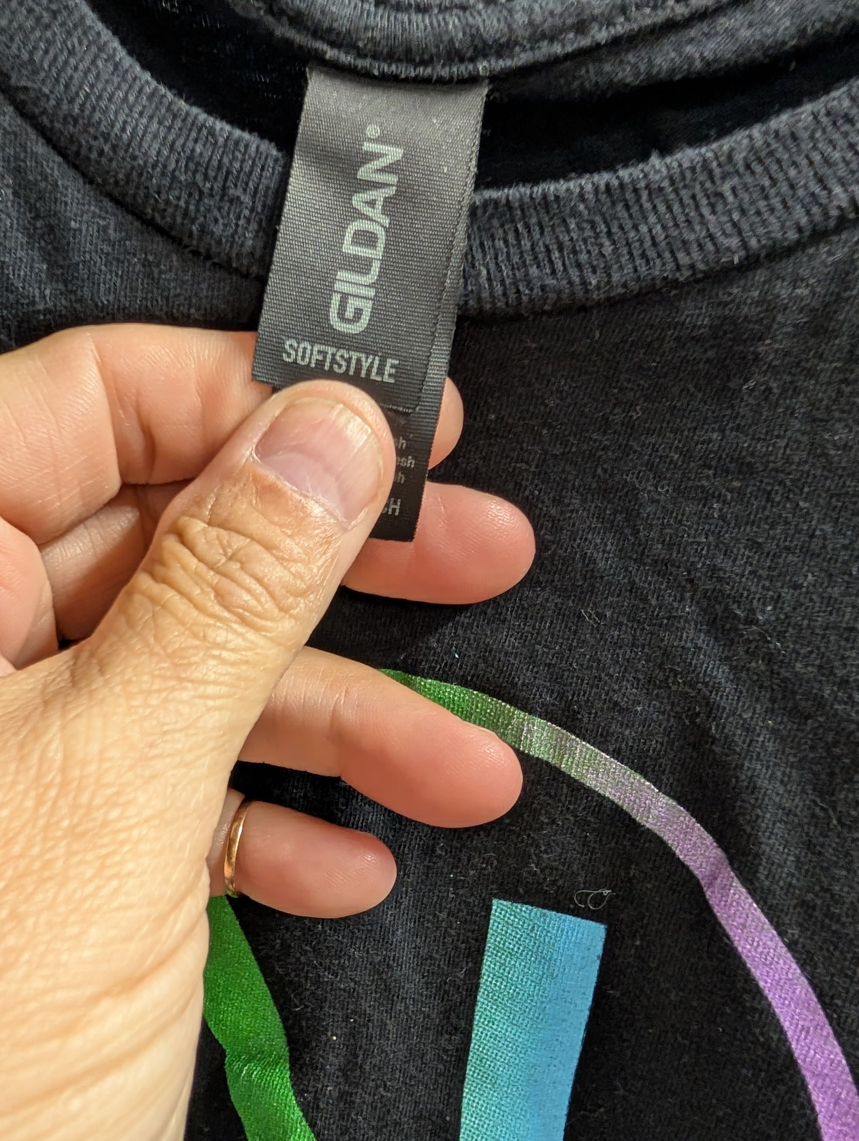 Gildan Softstyle Black T-Shirt Size S - Thumbnail 3