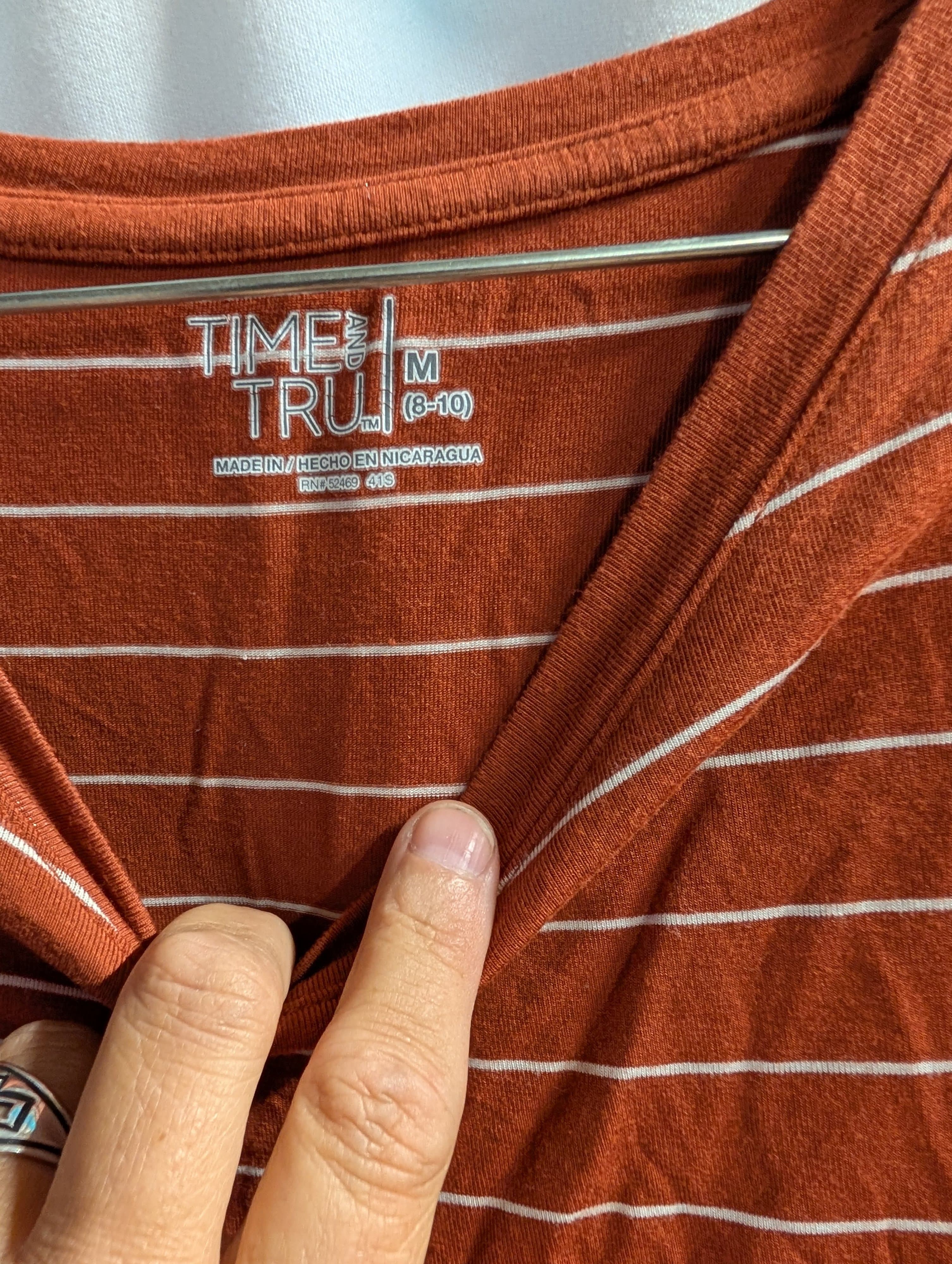 Time and Tru Striped Lady,s Shirt Medium - Thumbnail 3