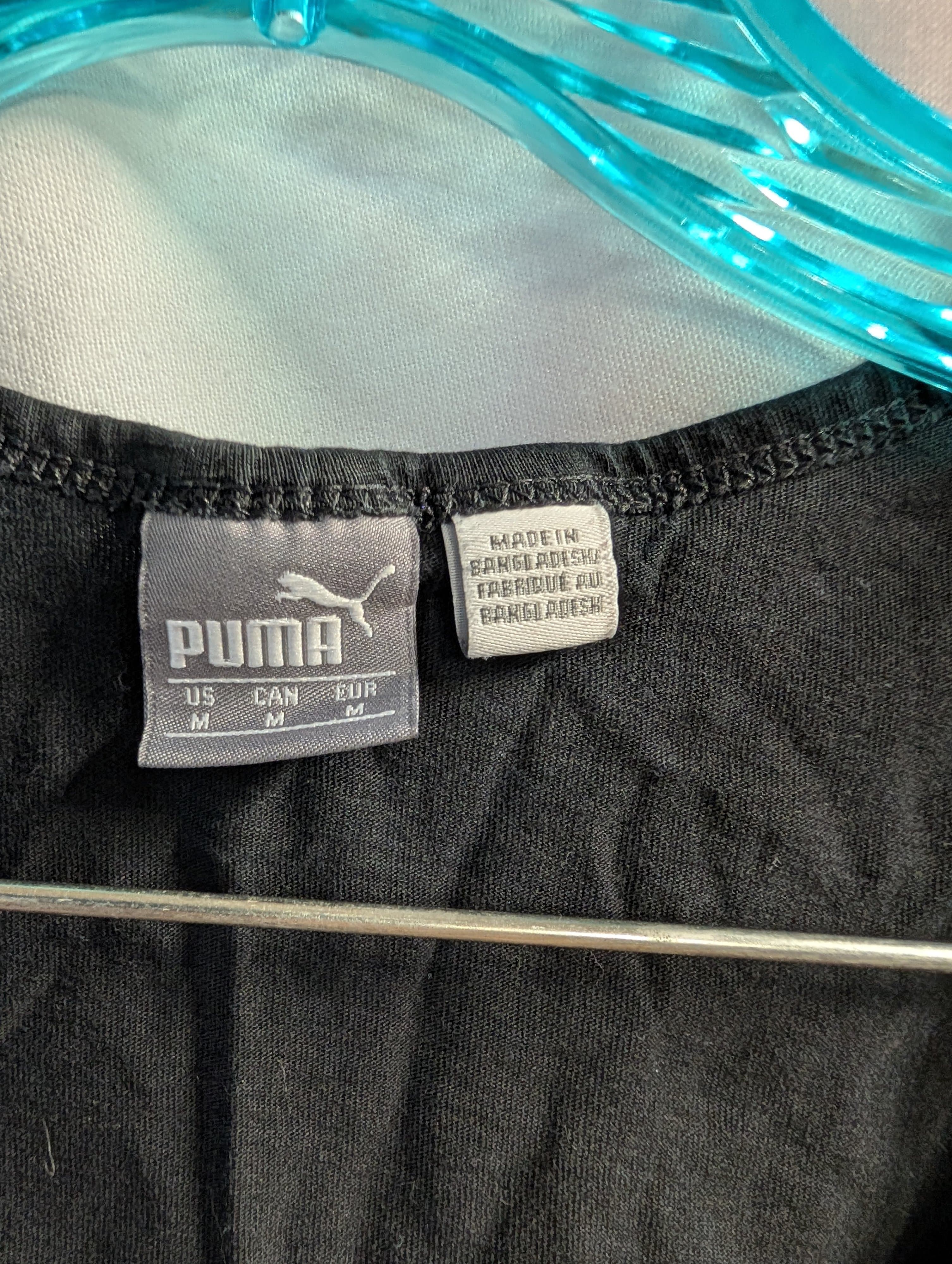 Puma Women's Black Tank Top with Pink Logo - Thumbnail 3