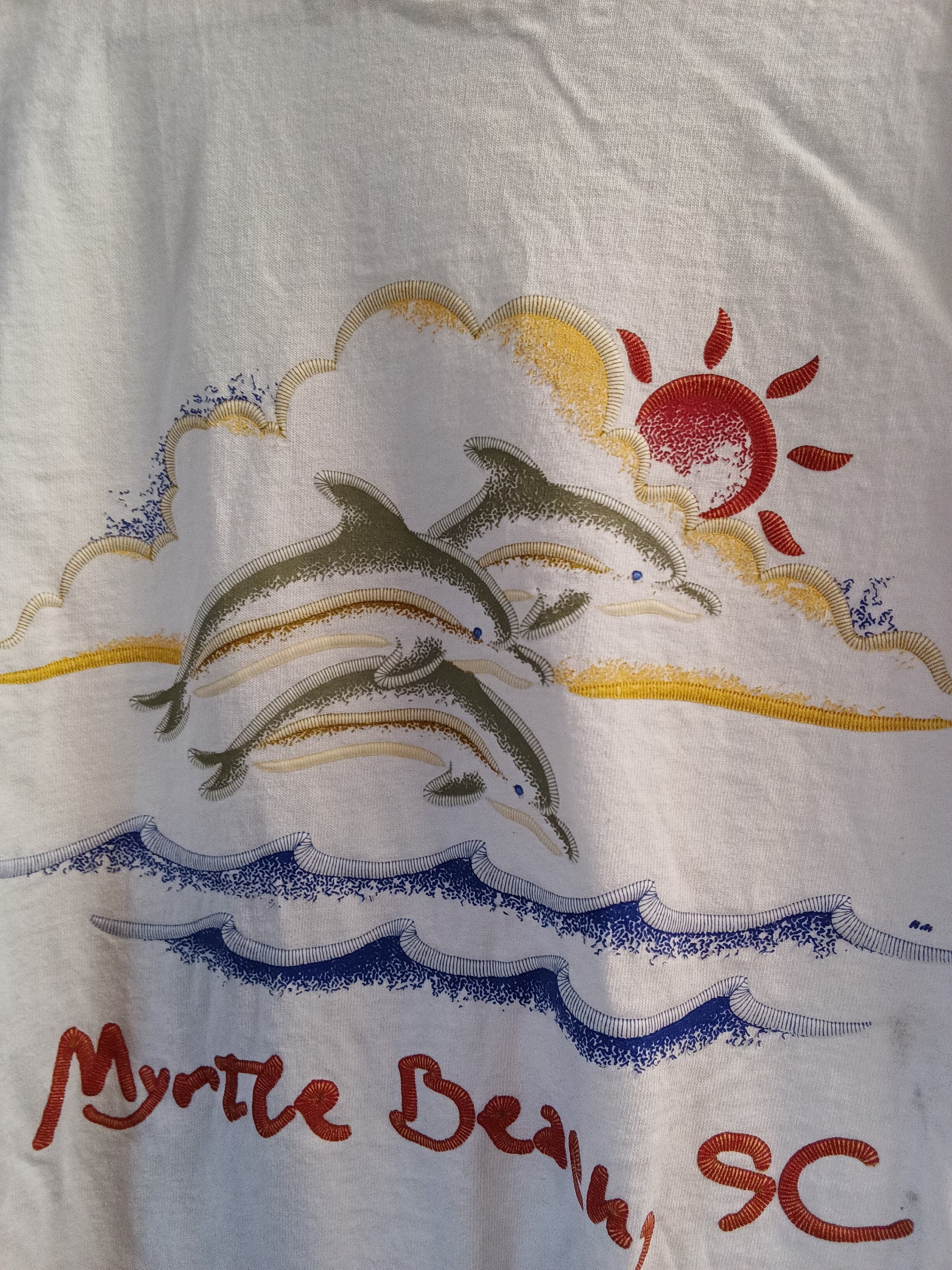Myrtle Beach SC Graphic T-Shirt Dolphins Design - Thumbnail 2