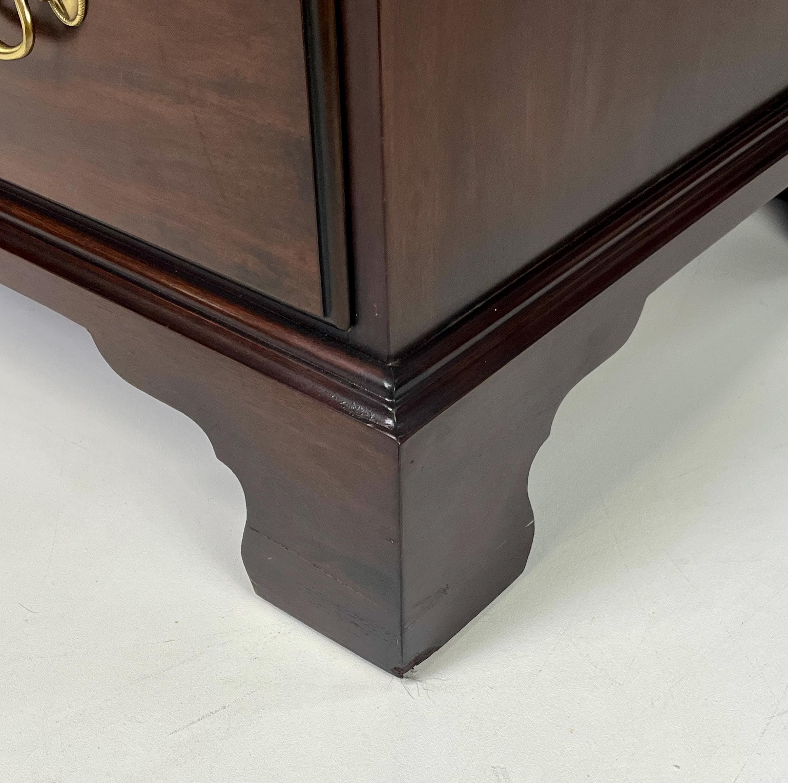 Vintage Henkel Harris Virginia Galleries Mahogany Chippendale Style Chest-on-Chest - Thumbnail 15