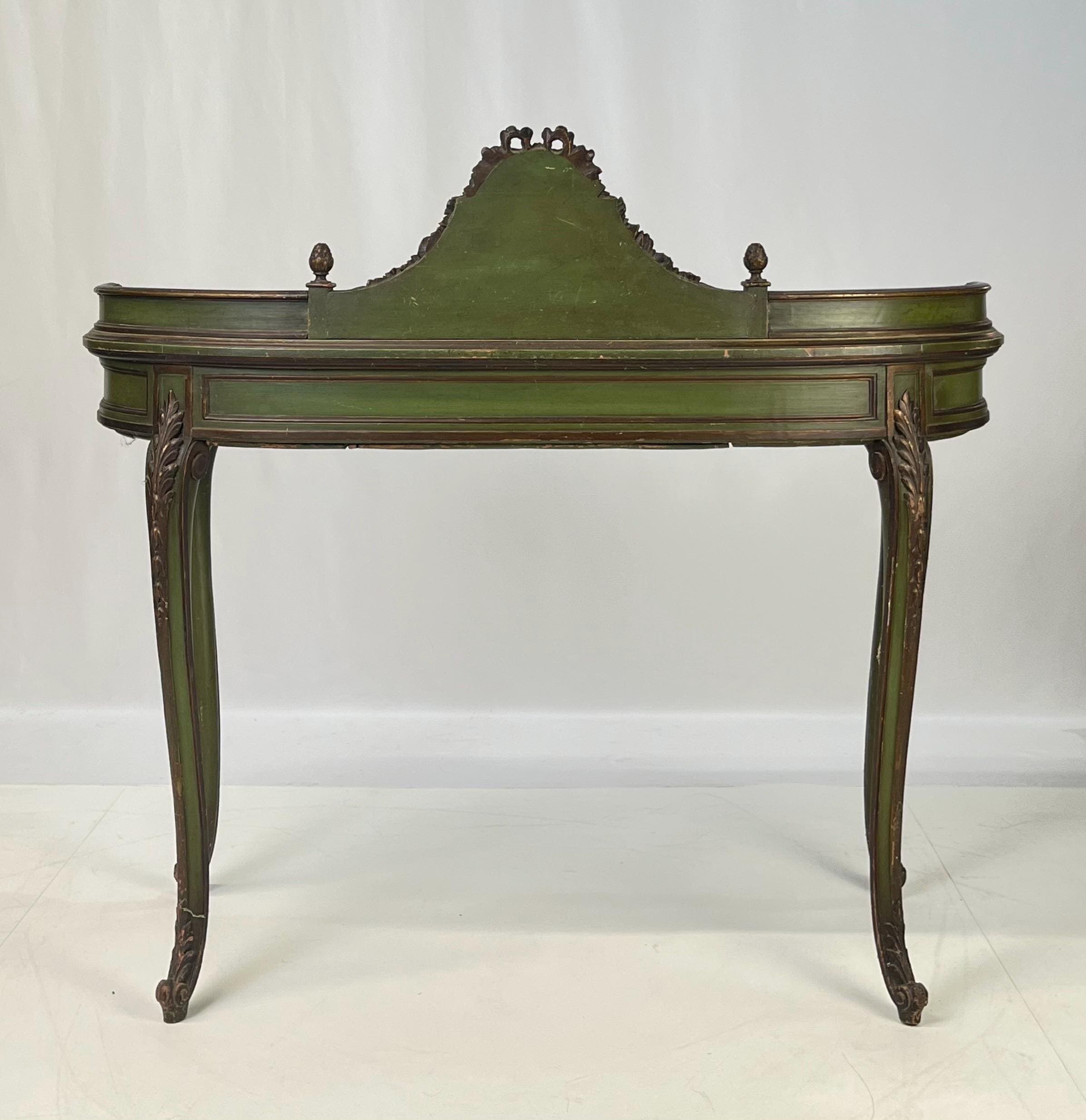 Vintage Italian Venetian Painted Kidney-Shaped Writing Desk or Vanity - Thumbnail 9