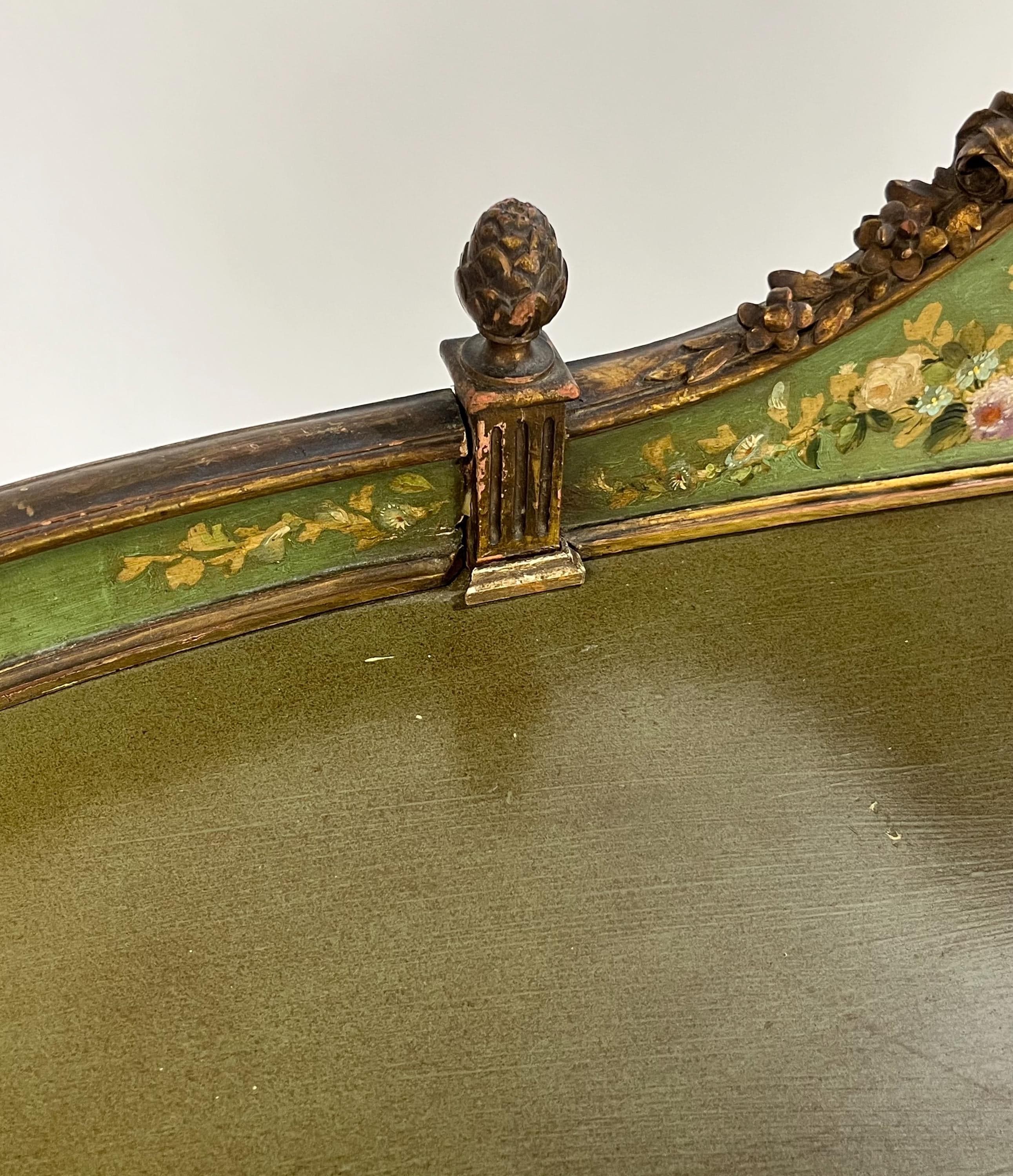 Vintage Italian Venetian Painted Kidney-Shaped Writing Desk or Vanity - Thumbnail 13