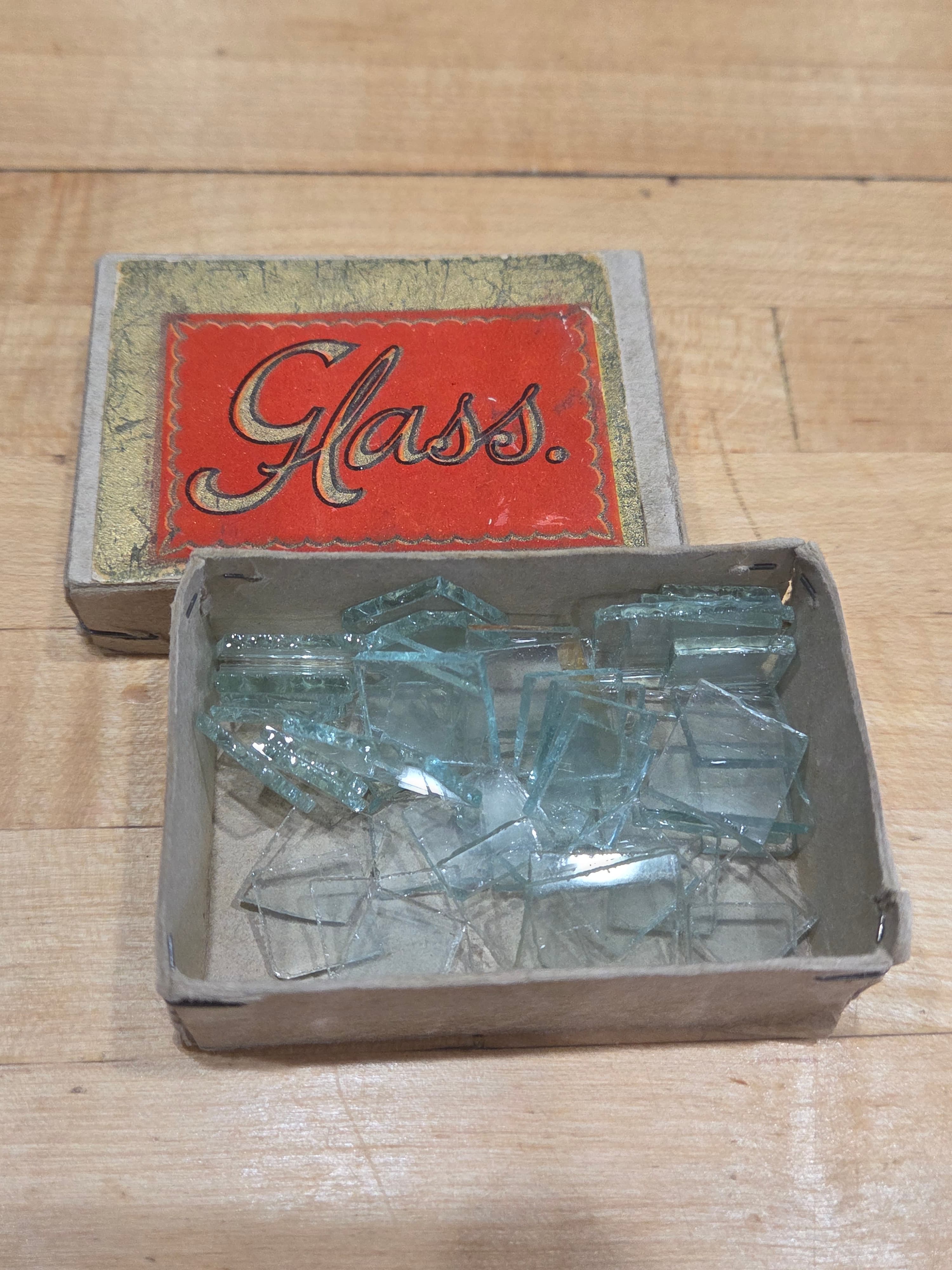 Vintage Microscope Cover Glass Slips 1 Box Tiny Square Scientific Lab Art