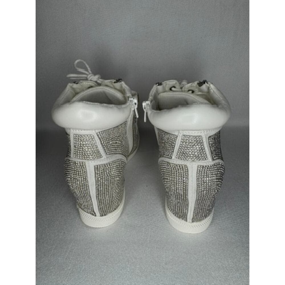 444. INC DebbyF Silver Bling Wedge High Top Sneakers Size 9W NWT - Thumbnail 3