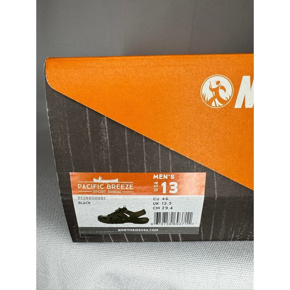 445. Northside Pacific Breeze Closed Toe Sport Sandals Black Men's 13 - Thumbnail 7