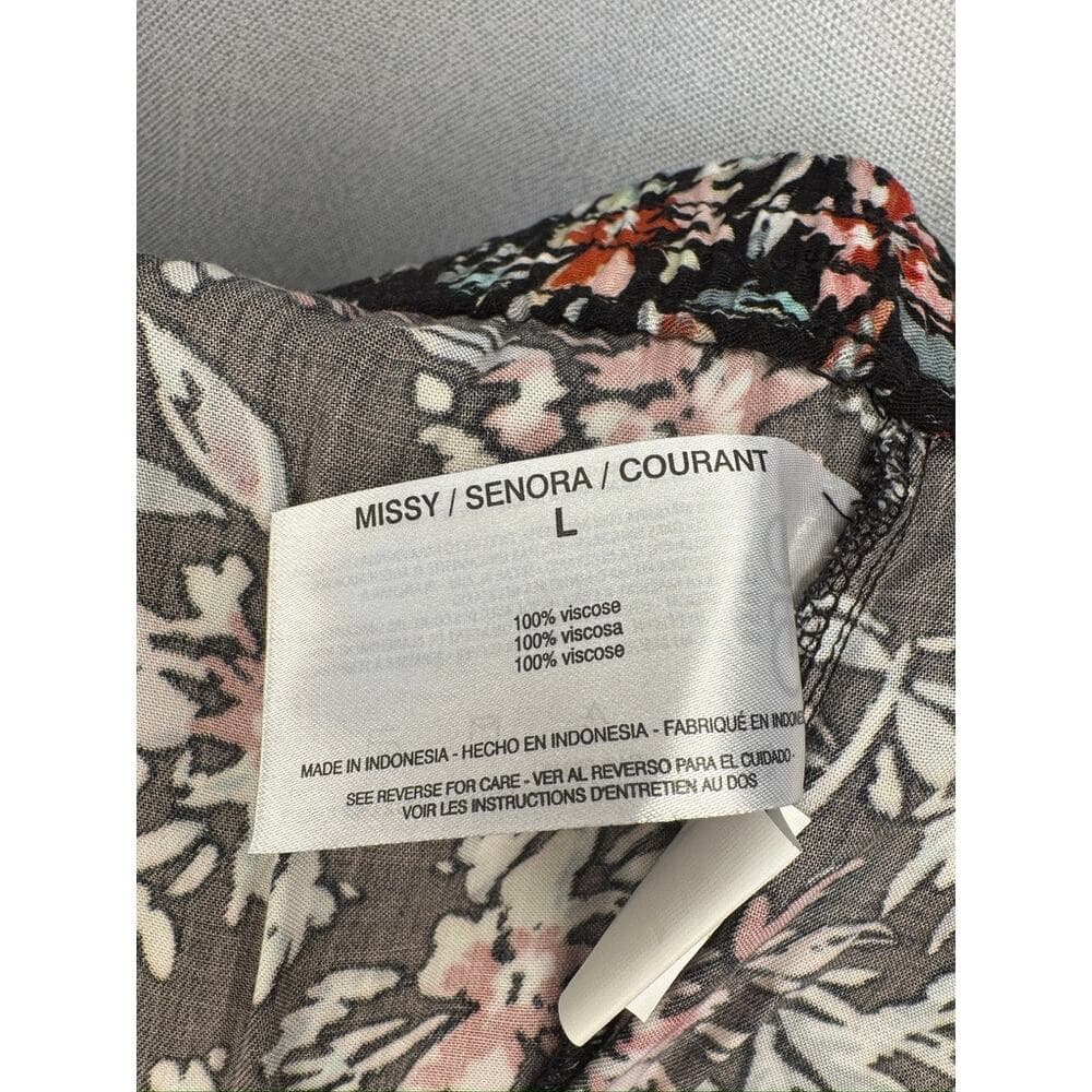 428. Jessica Simpson Floral Pull-On Pants Size L NWT - Thumbnail 3