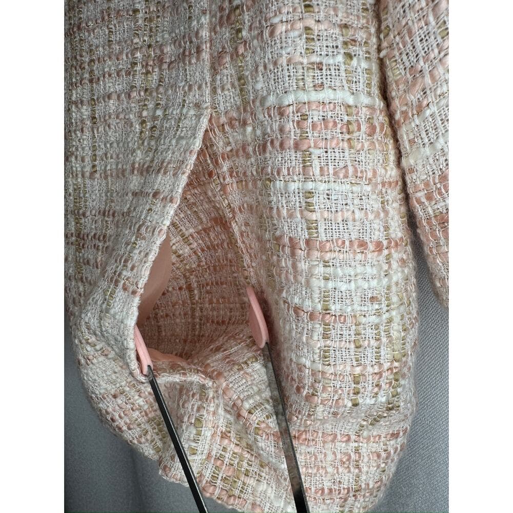 431. Alfred Dunner Petite Embellished Tweed Jacket Pink Size PM - Thumbnail 5
