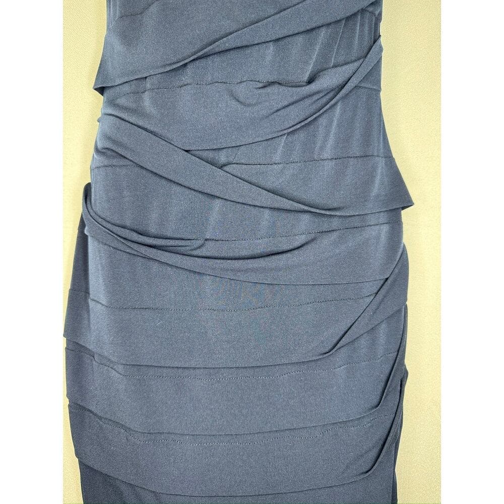 435. City Triangles Navy Beaded Bandage Cocktail Dress Size 9 - Thumbnail 7