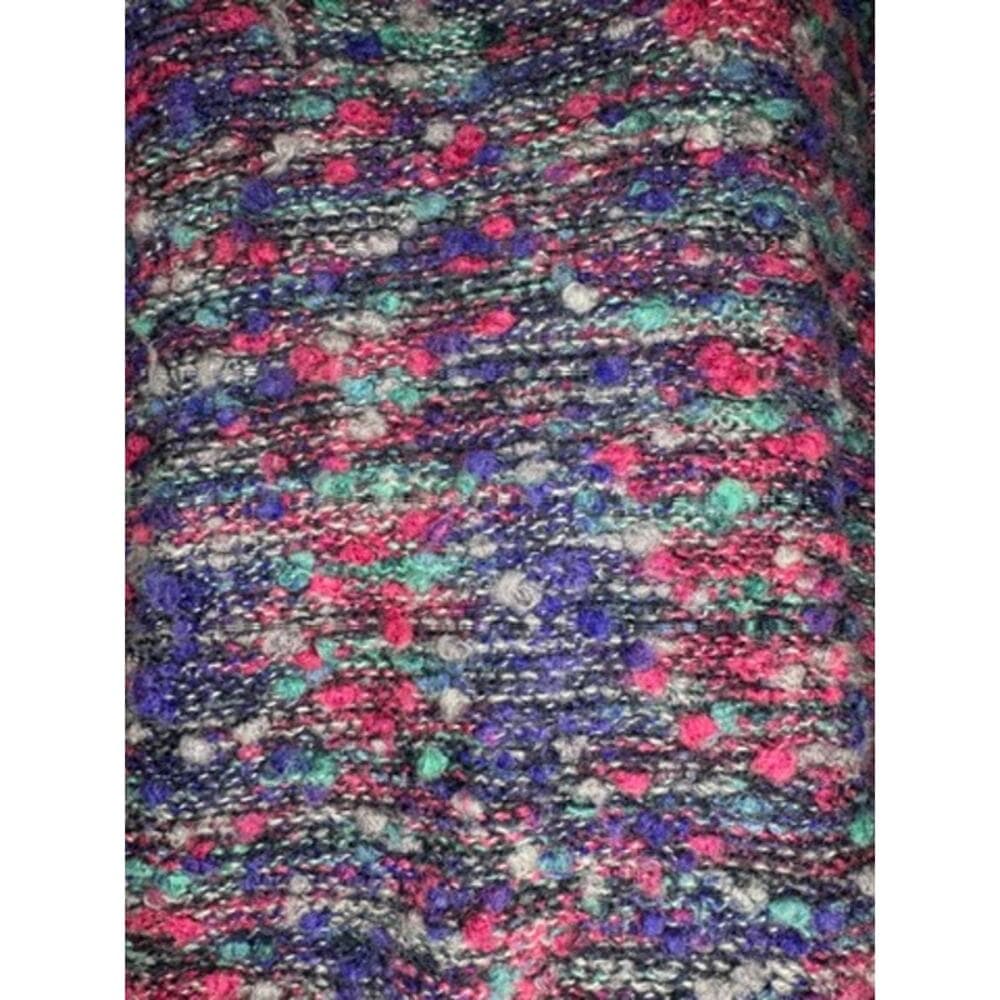 433. Vintage 1980s Gil Aimbez Fringe Turtleneck Sweater Size M - Thumbnail 6