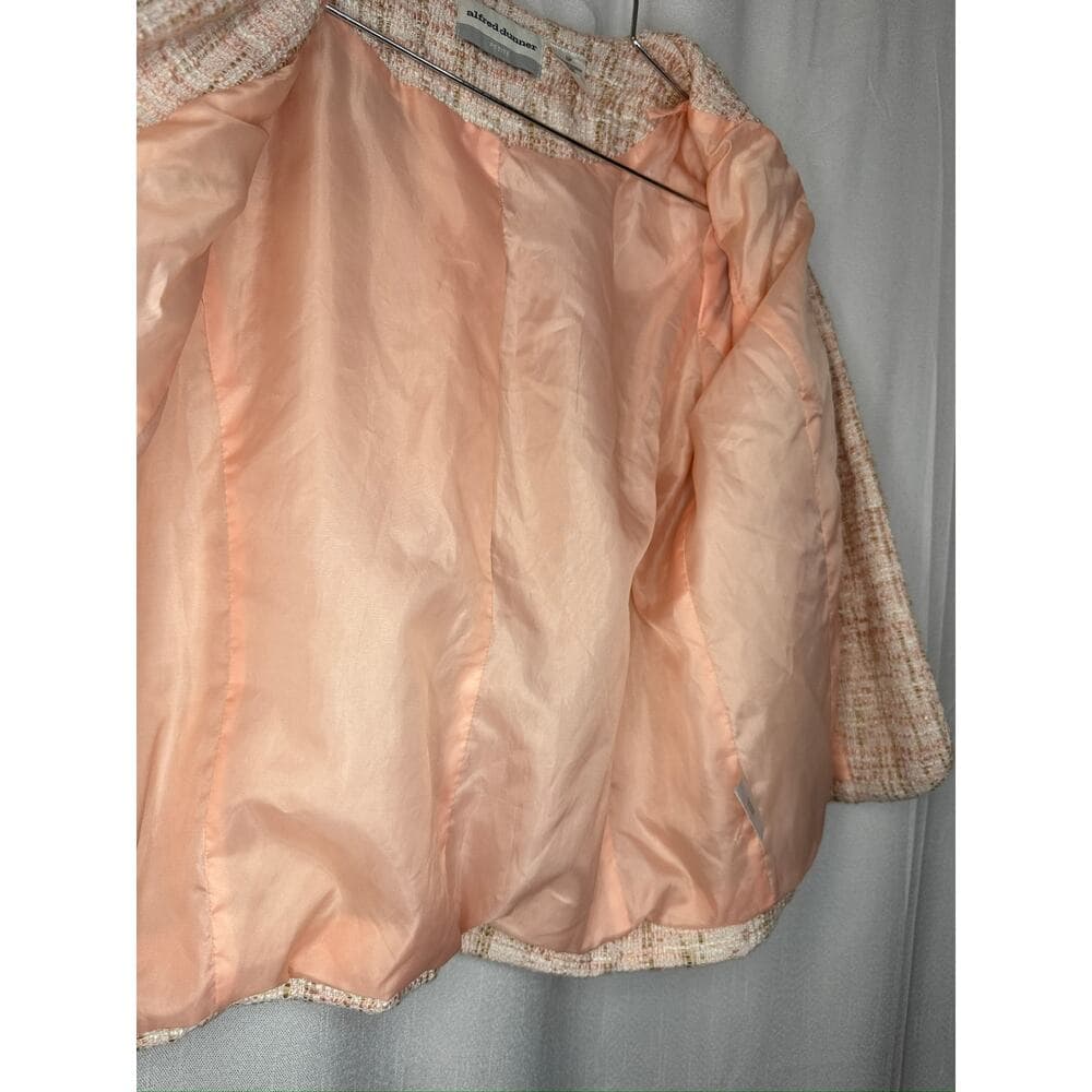 431. Alfred Dunner Petite Embellished Tweed Jacket Pink Size PM - Thumbnail 3