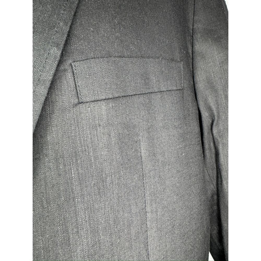 438. INC International Concepts Charcoal Linen Blend Blazer Sport Coat Size L - Thumbnail 6