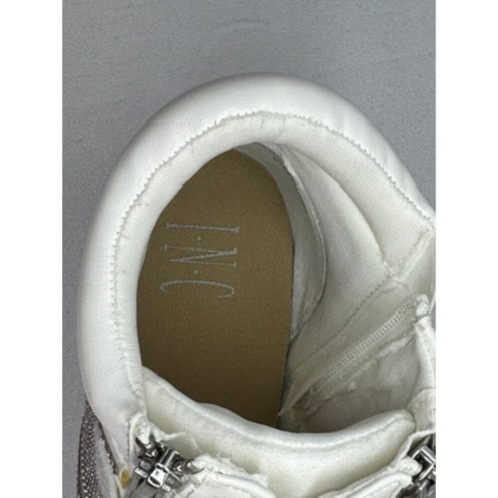 444. INC DebbyF Silver Bling Wedge High Top Sneakers Size 9W NWT - Thumbnail 7
