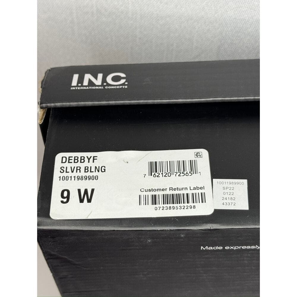 444. INC DebbyF Silver Bling Wedge High Top Sneakers Size 9W NWT - Thumbnail 8