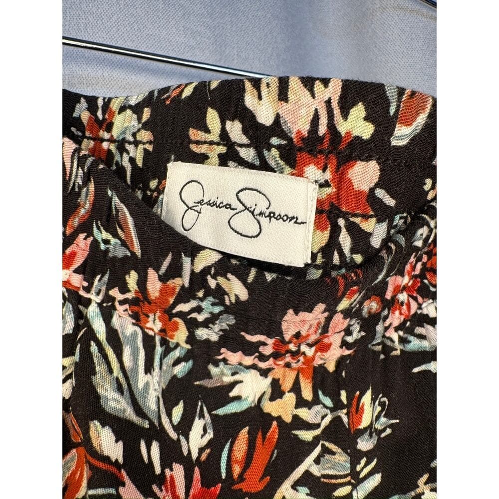 428. Jessica Simpson Floral Pull-On Pants Size L NWT - Thumbnail 2