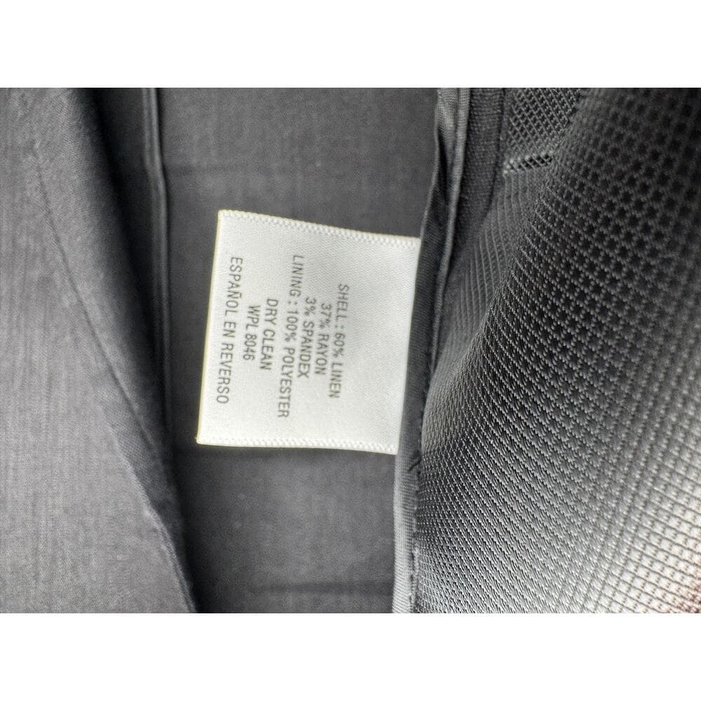438. INC International Concepts Charcoal Linen Blend Blazer Sport Coat Size L - Thumbnail 3