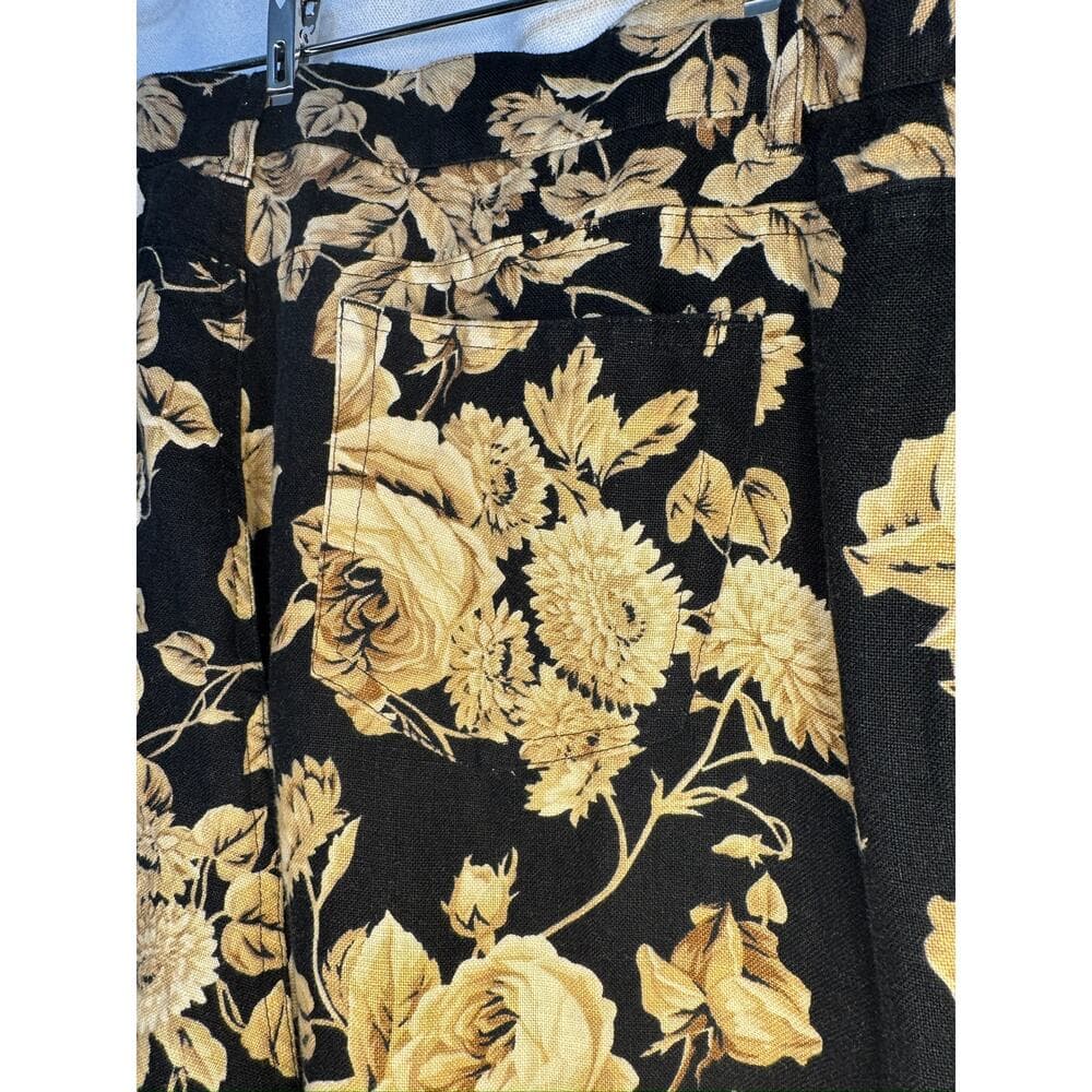 429. Lauren Ralph Lauren Floral Straight Leg Linen Pants Size 16 - Thumbnail 4