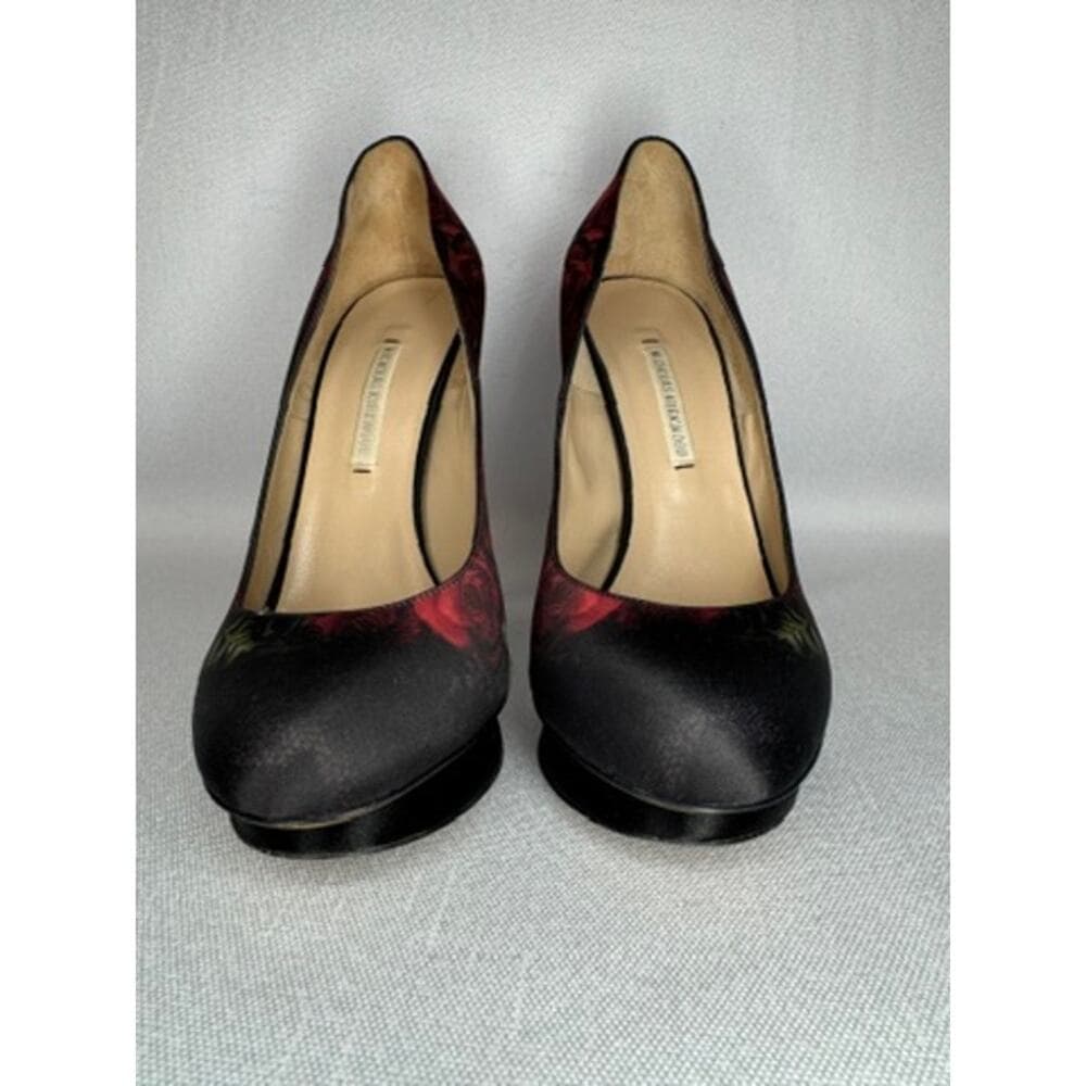 441. Nicholas Kirkwood Floral Platform Pumps Size 6.5/36.5 Made in Italy - Thumbnail 6