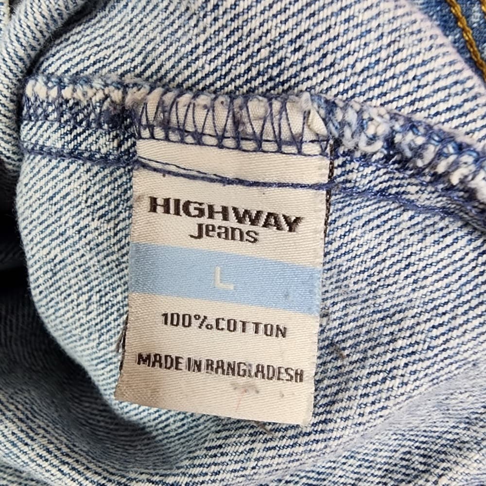 198. Highway Jeans Distressed Denim Jacket Light Wash Size L - Thumbnail 5
