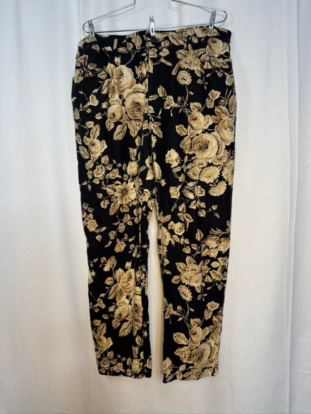 429. Lauren Ralph Lauren Floral Straight Leg Linen Pants Size 16 - Thumbnail 6