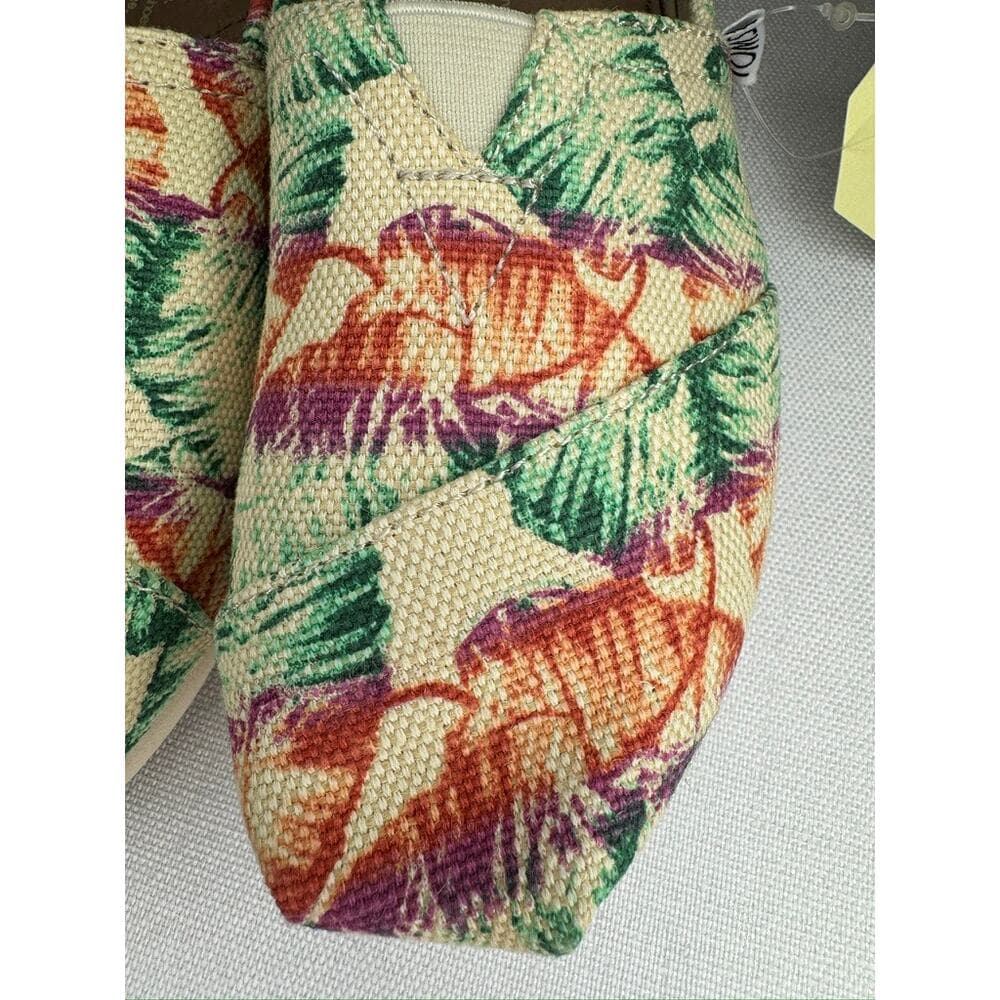442. TOMS Tropical Floral Alpargata Slip On Flats Size W6.5 - Thumbnail 7