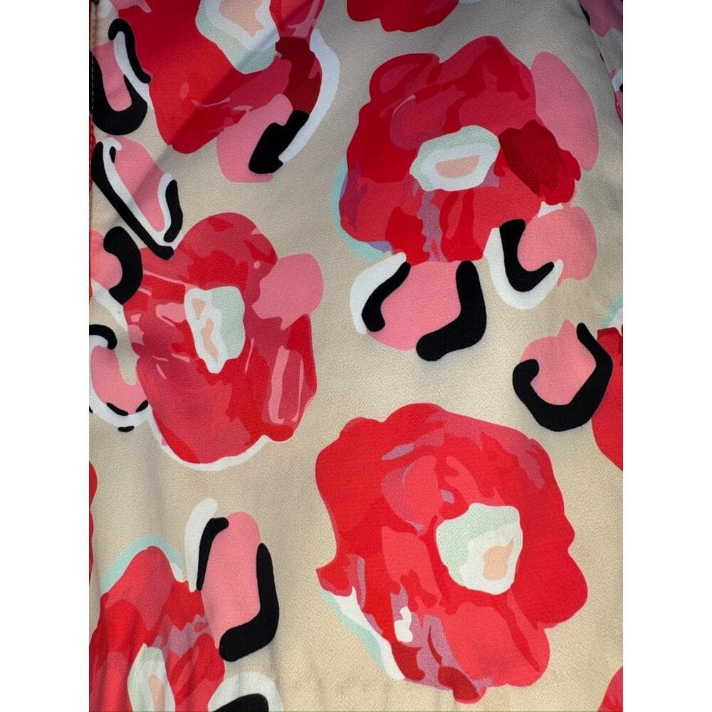 427. Jade Floral Shorts Pink Red Print Size 2 - Thumbnail 5
