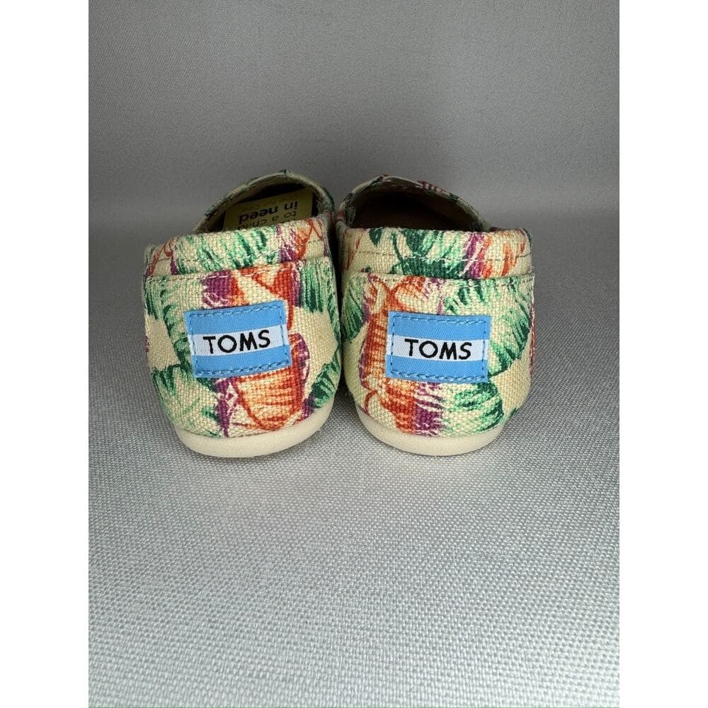 442. TOMS Tropical Floral Alpargata Slip On Flats Size W6.5 - Thumbnail 3