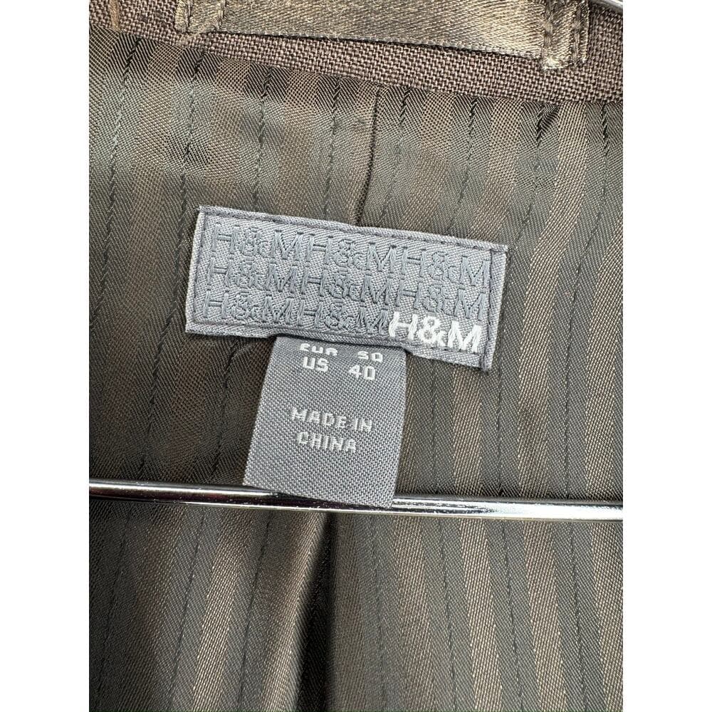 437. &M Brown Herringbone Two Button Sport Coat Blazer Men's Size 40 - Thumbnail 2