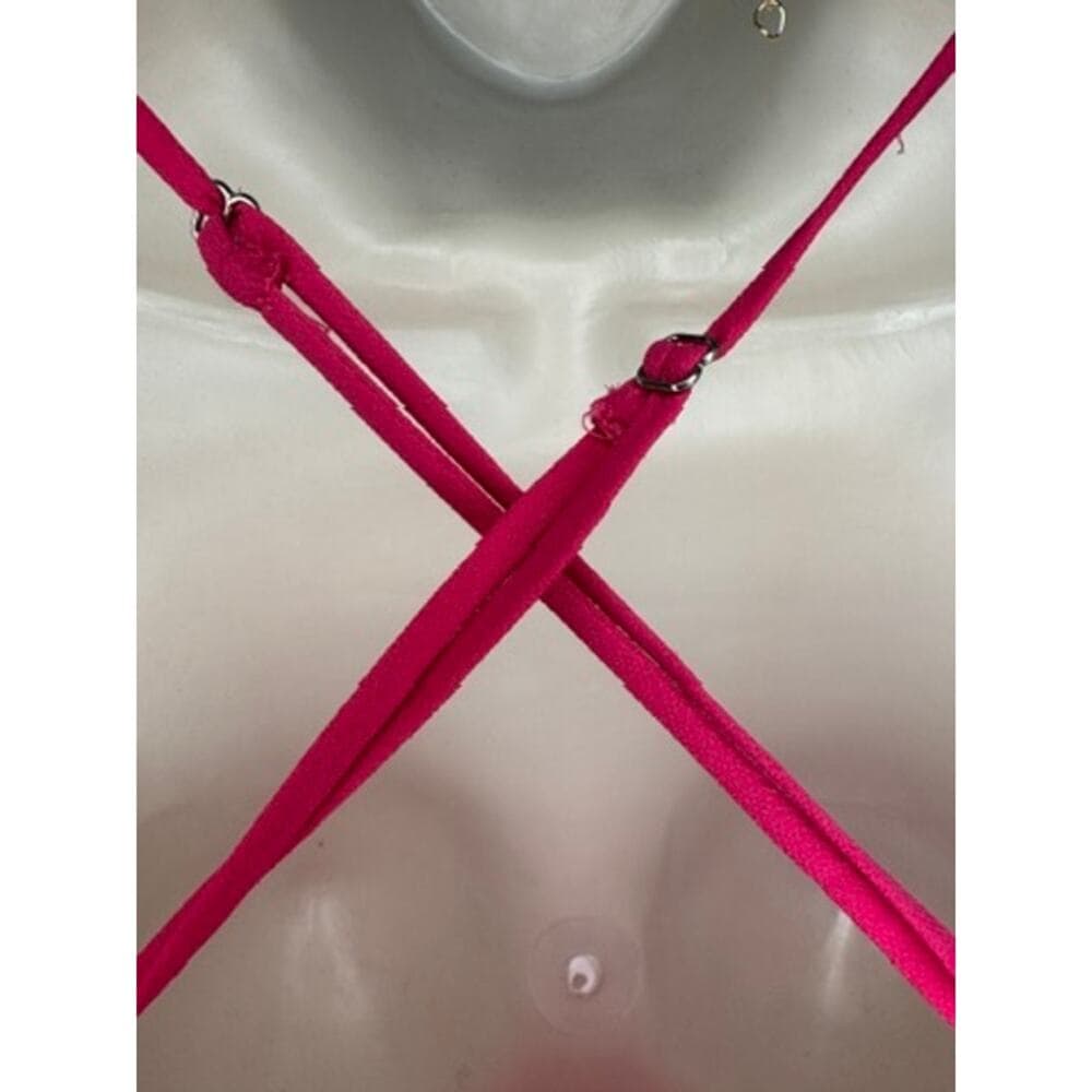 423. The Impeccable Pig Fuchsia Surplice Cross Back Tank Top Size S NWT - Thumbnail 6